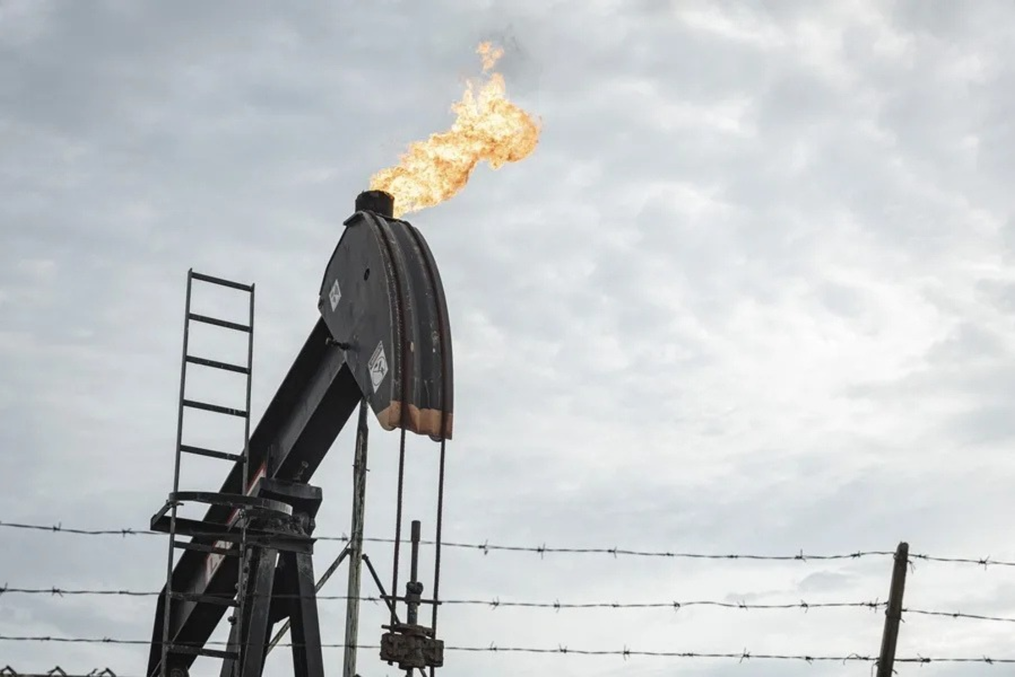 un balancín de petróleo, en Cabimas (Venezuela).