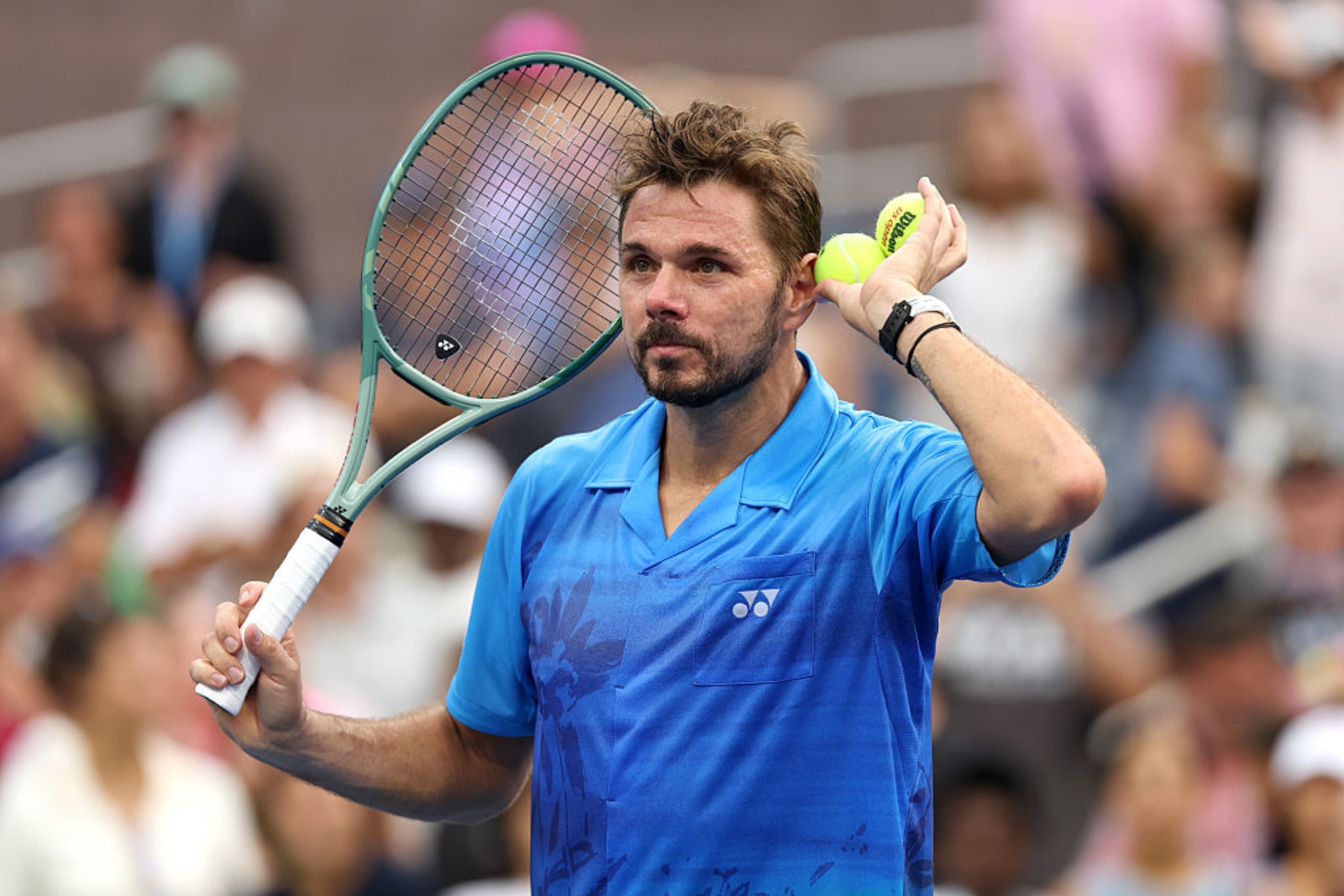 Wawrinka anima a la grada.
