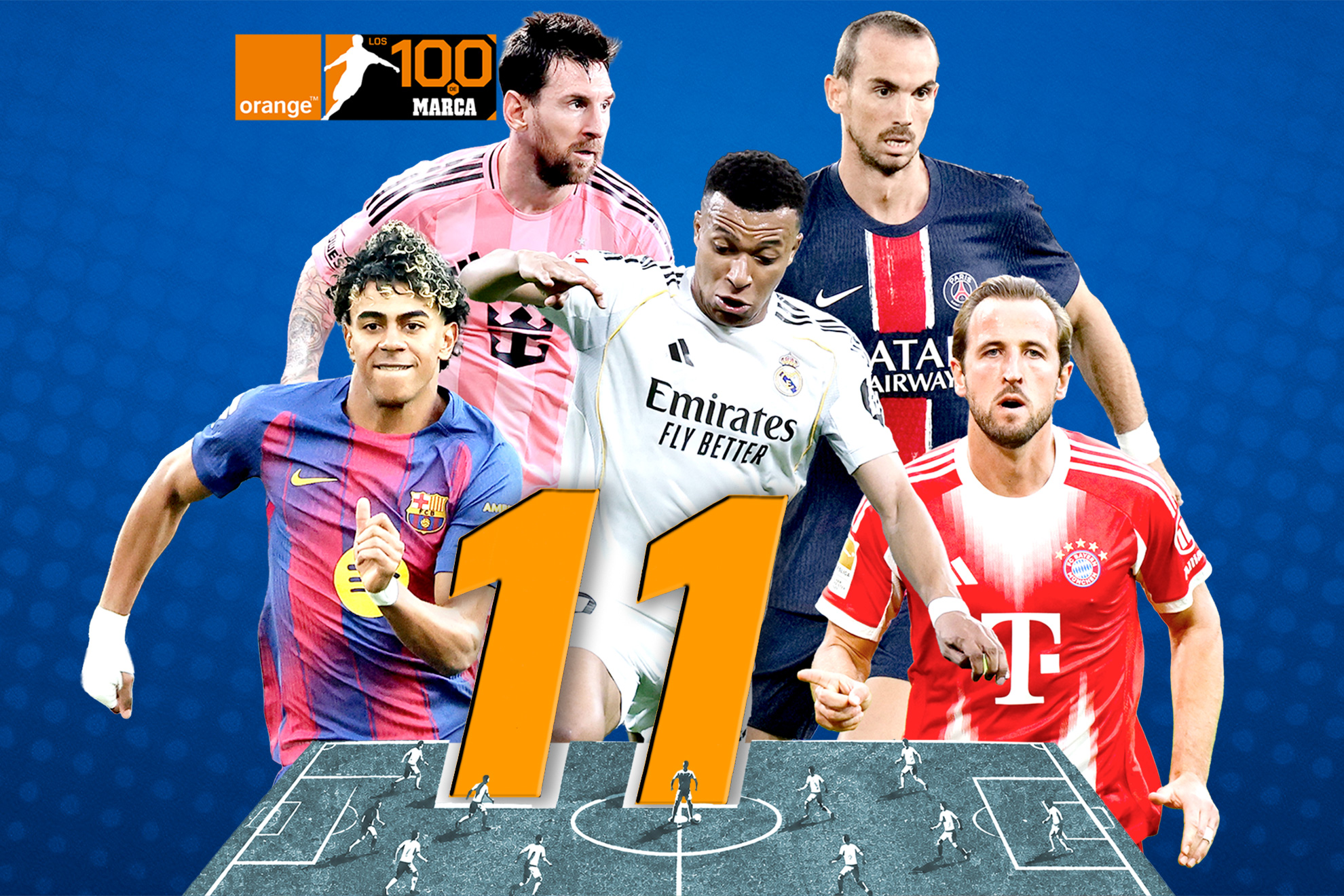 El once ideal de Los 100 de MARCA 2025-26. MARCA.