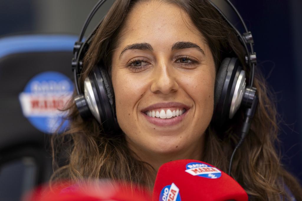 María Herrera, en los estudios de Radio MARCA.