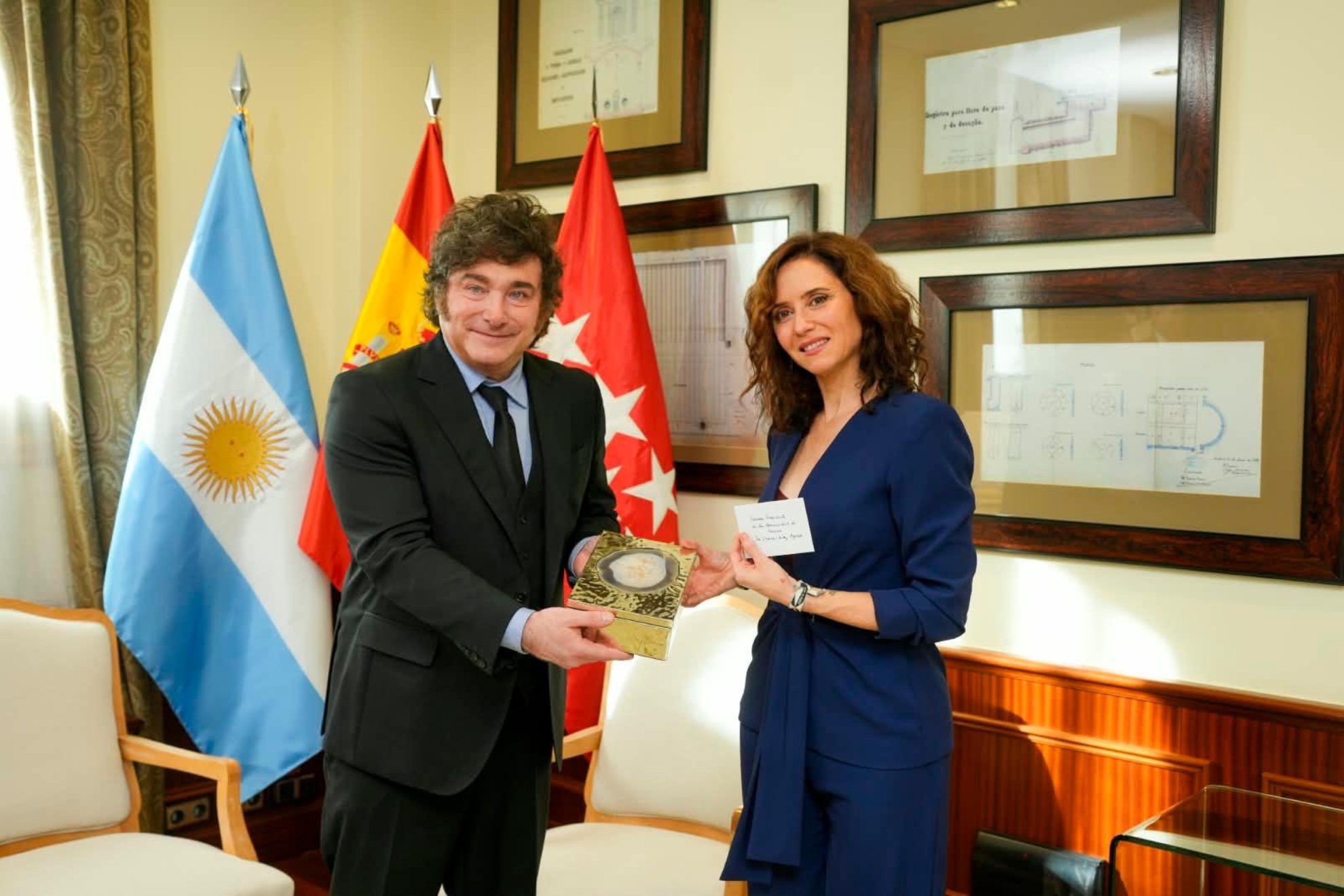 Javier Milei y Ayuso. RRSS Isabel Díaz Ayuso.