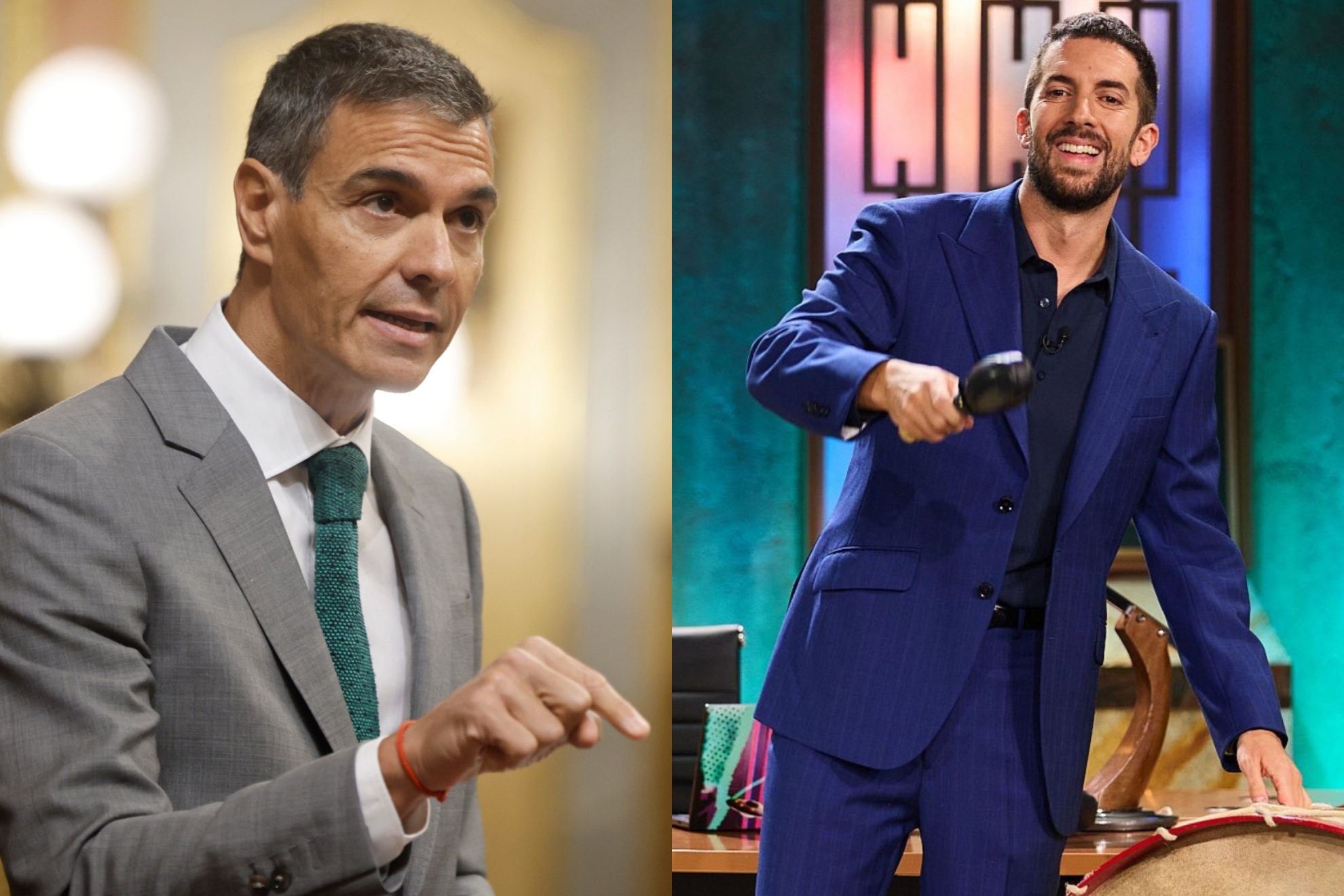 Pedro Sánchez y David Broncano.