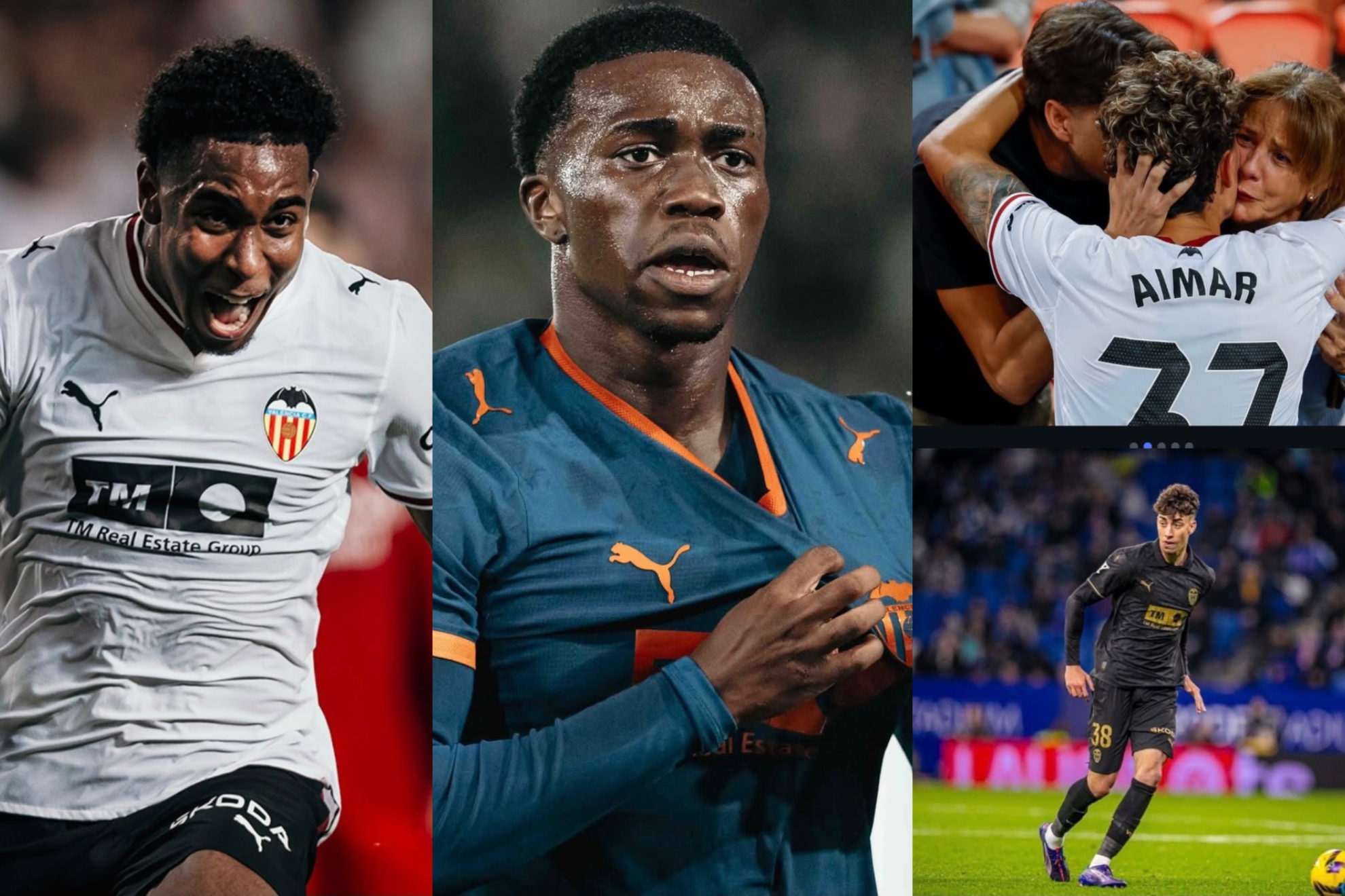 Mayol, Otorbi, Aimar y Córdoba con el primer equipo. VCF