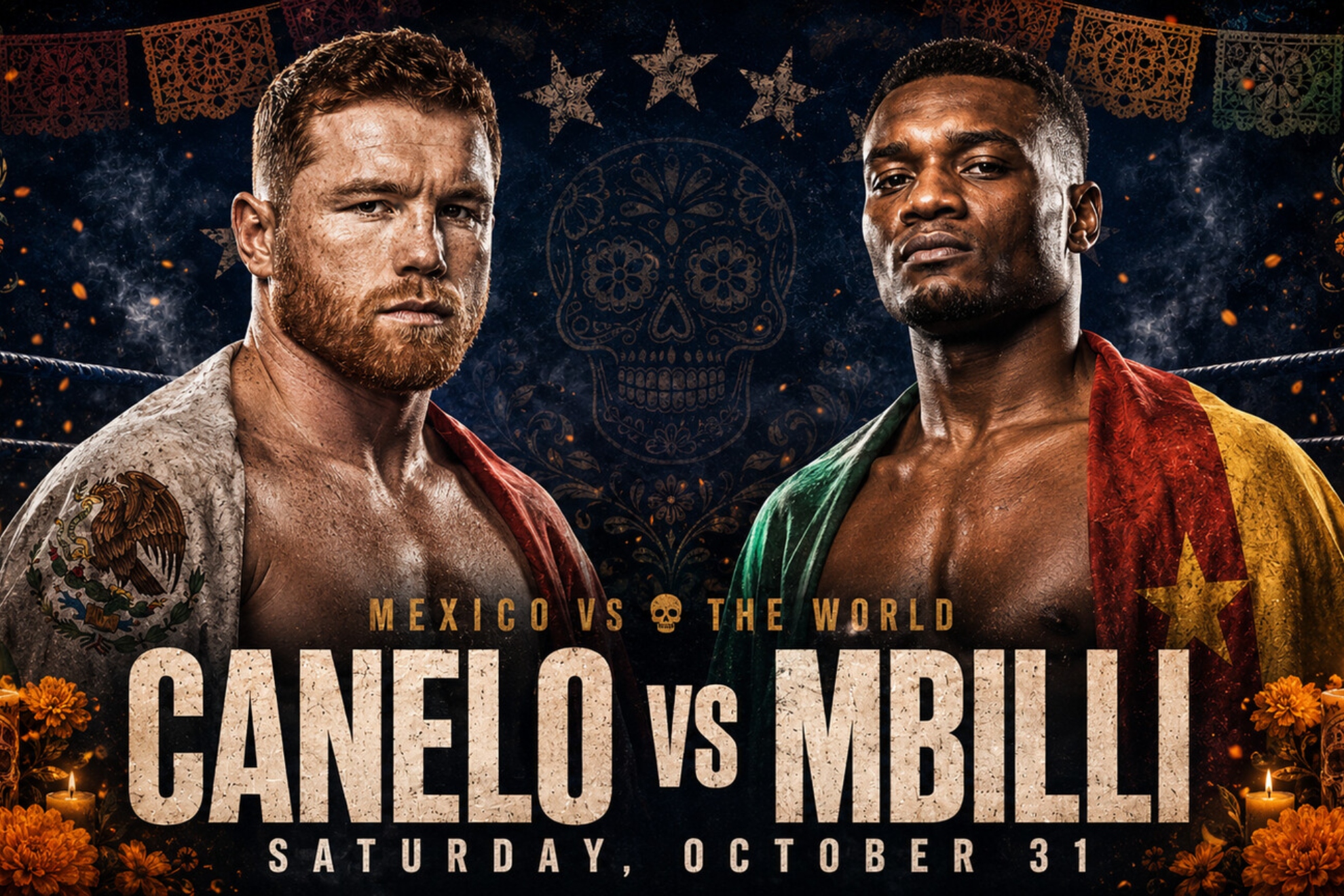 Póster del combate Canelo vs Mbilli.