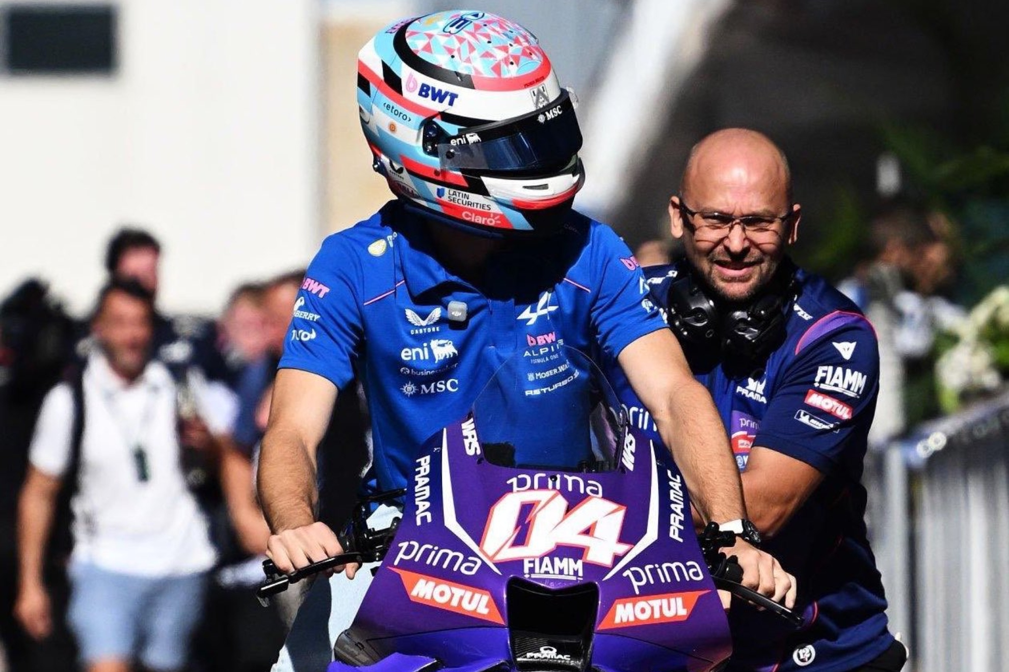 Colapinto, en la Yamaha del Pramac.