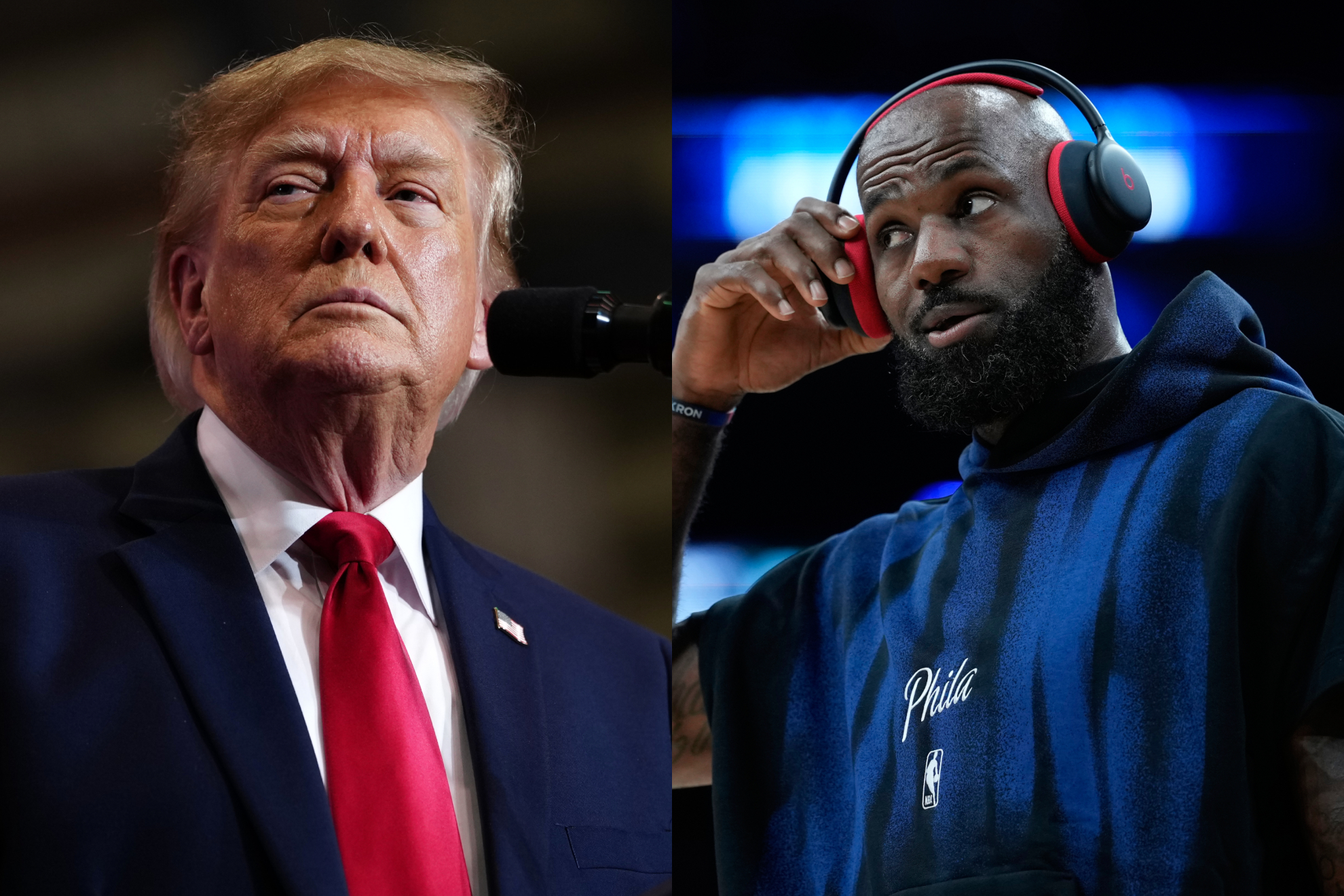 Donald Trump y LeBron James.