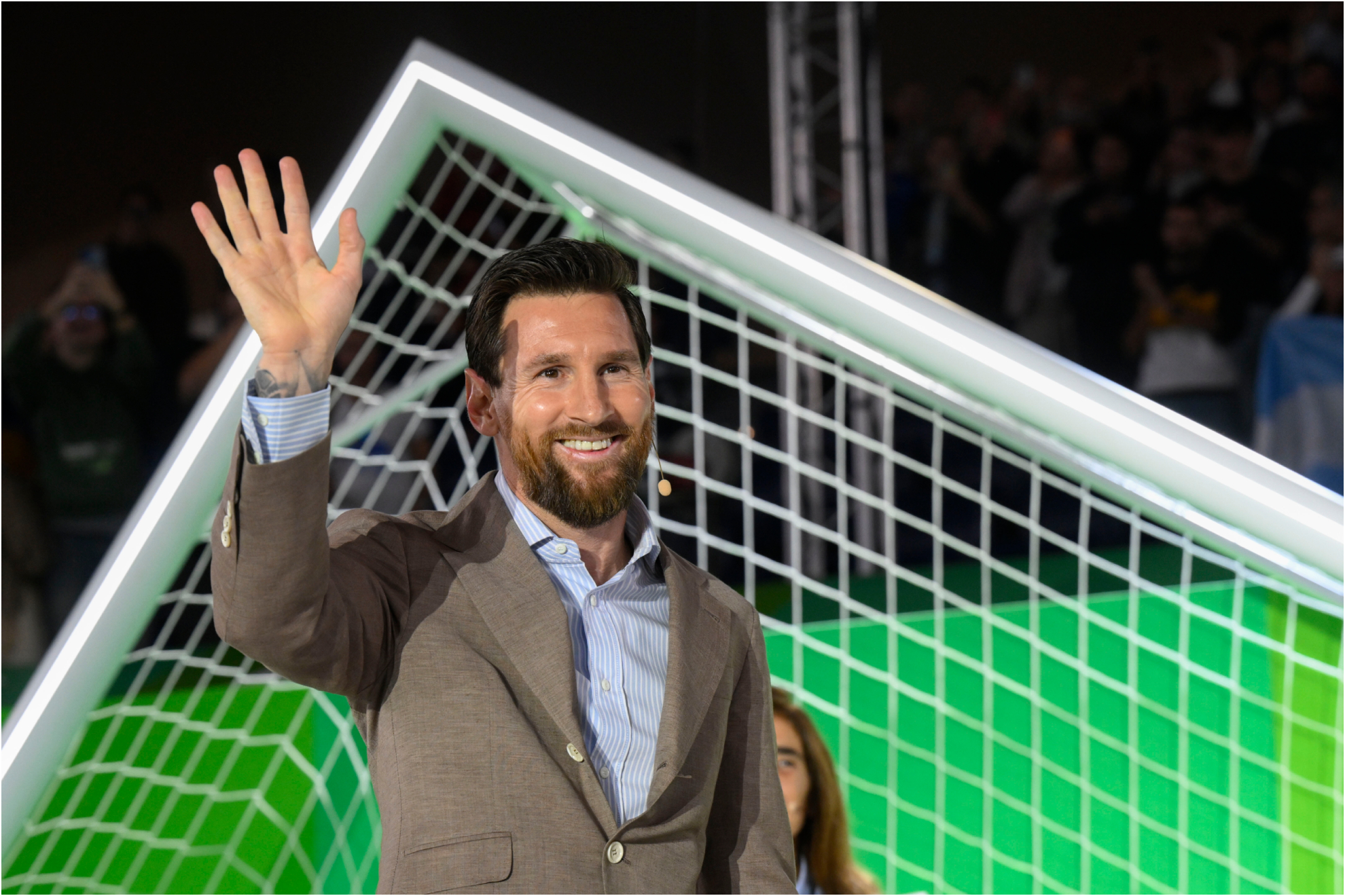 Messi, en el acto del Palacio de los Deportes.