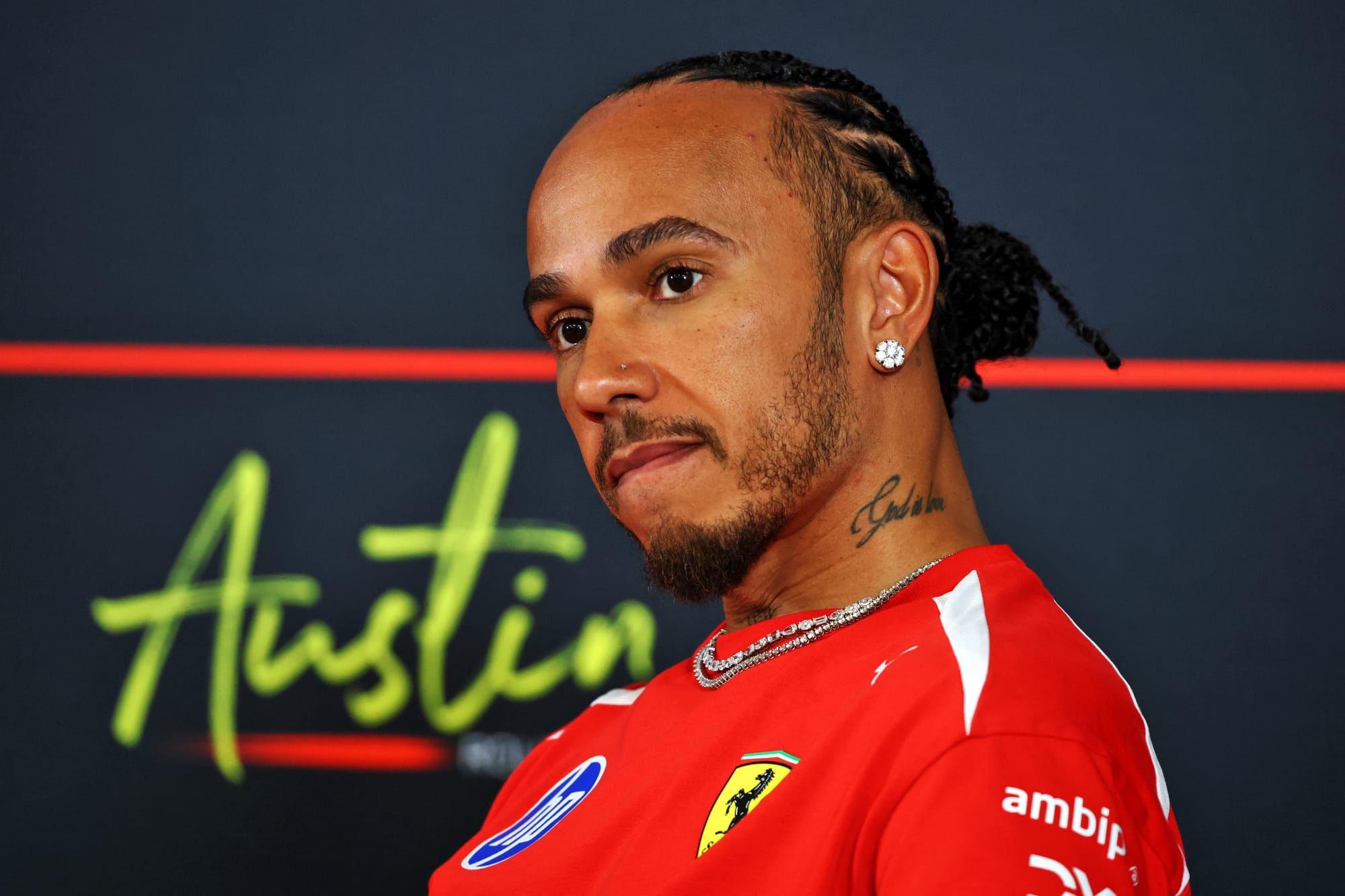 Hamilton, en rueda de prensa en Austin. F1.com