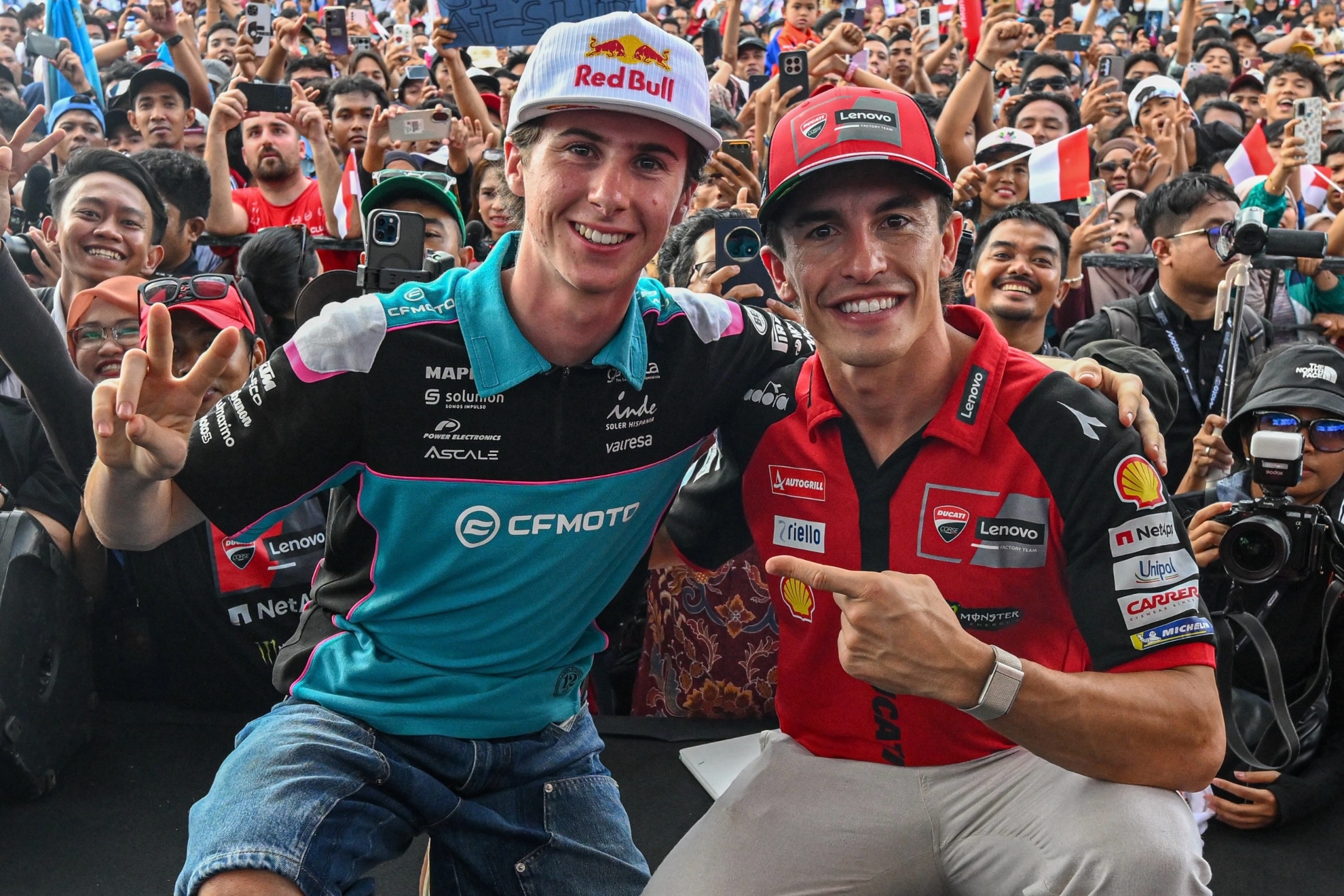 Máximo Quiles y Marc Márquez. INSTAGRAM