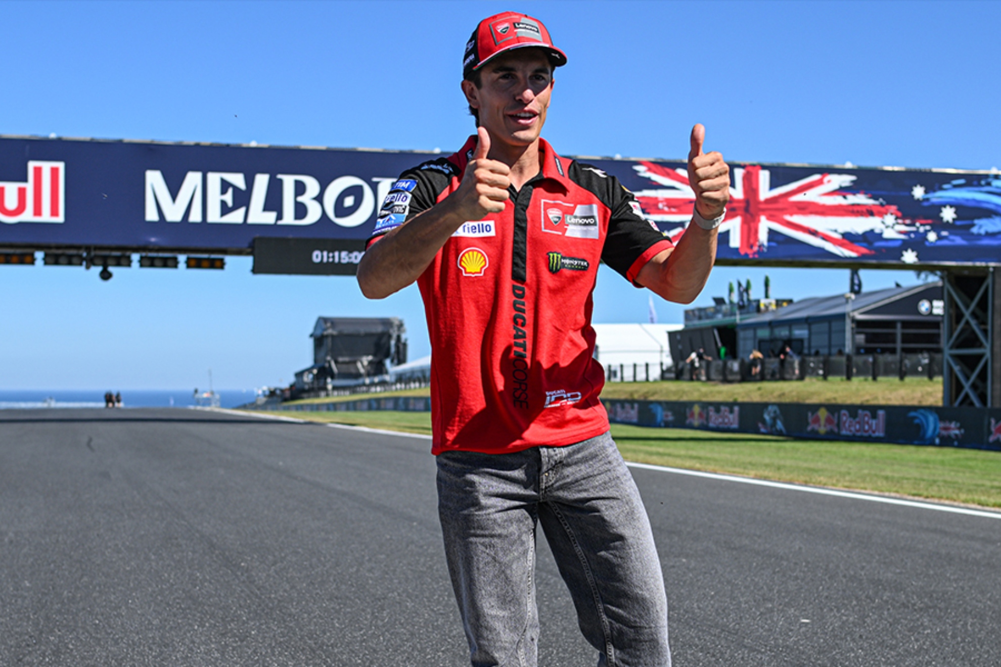 Marc Márquez, en la recta de Phillip Island. MOTOGP