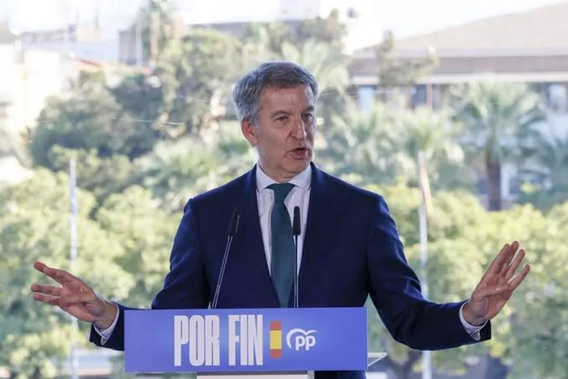Alberto Núñez Feijóo en un meting EFE