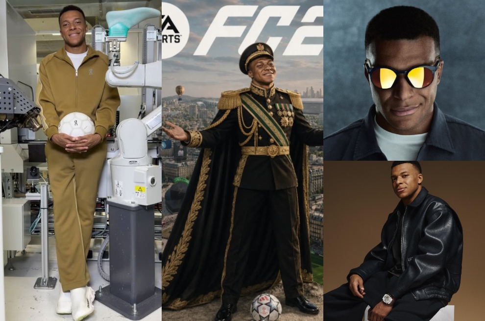 Mbappé, en campañas de On, EA Sports, Oakley y Hublot.