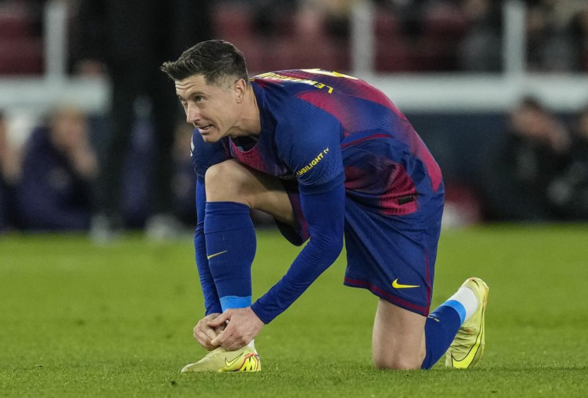 Lewandowski, durante su etapa en el Barça EFE