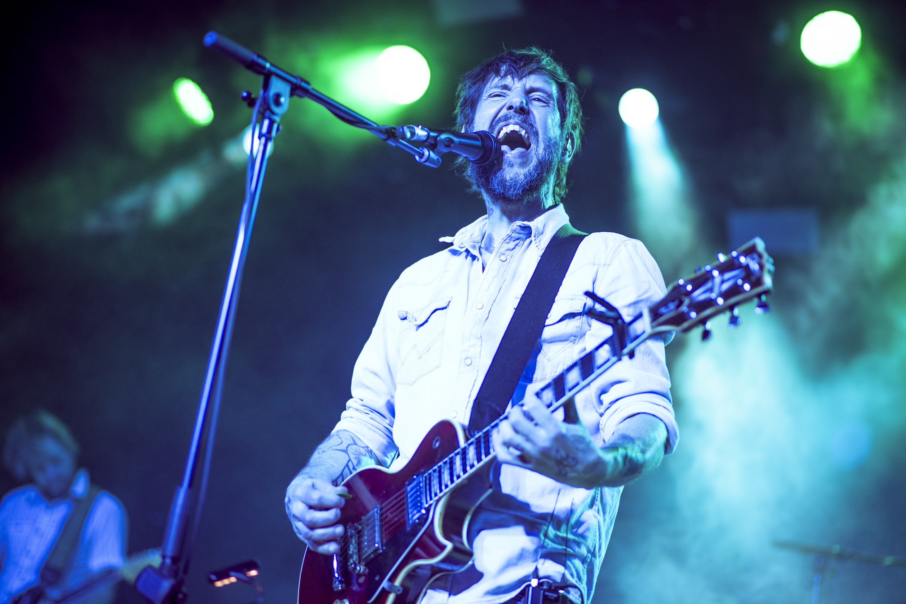 Ben Bridwell, ñider de Band of Horses, durante su actuación en La Riviera. Mariano Regidor