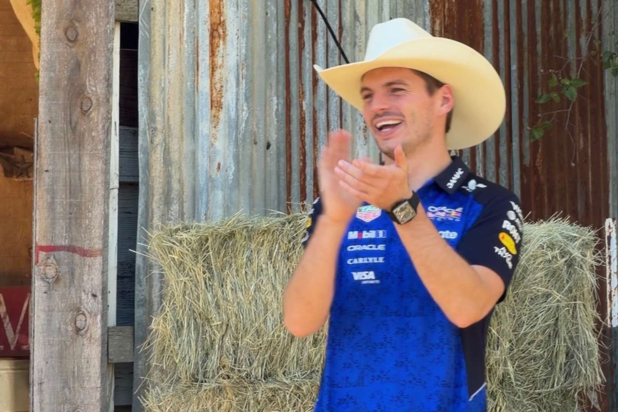 Verstappen, en un evento con Red Bull en Austin. Red Bull Racing