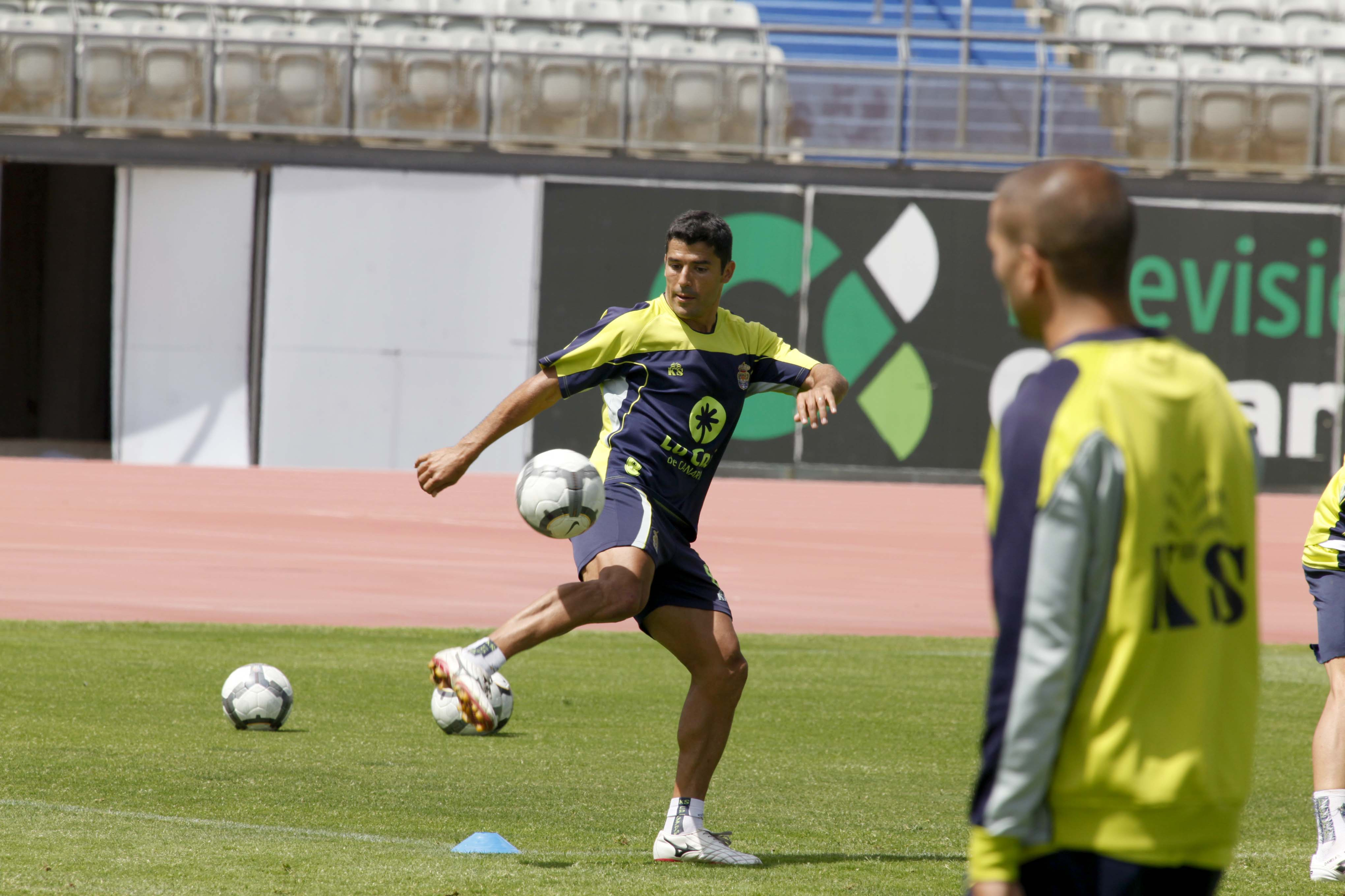 Darino, en un entrenamiento durante su etapa como jugador de la UD