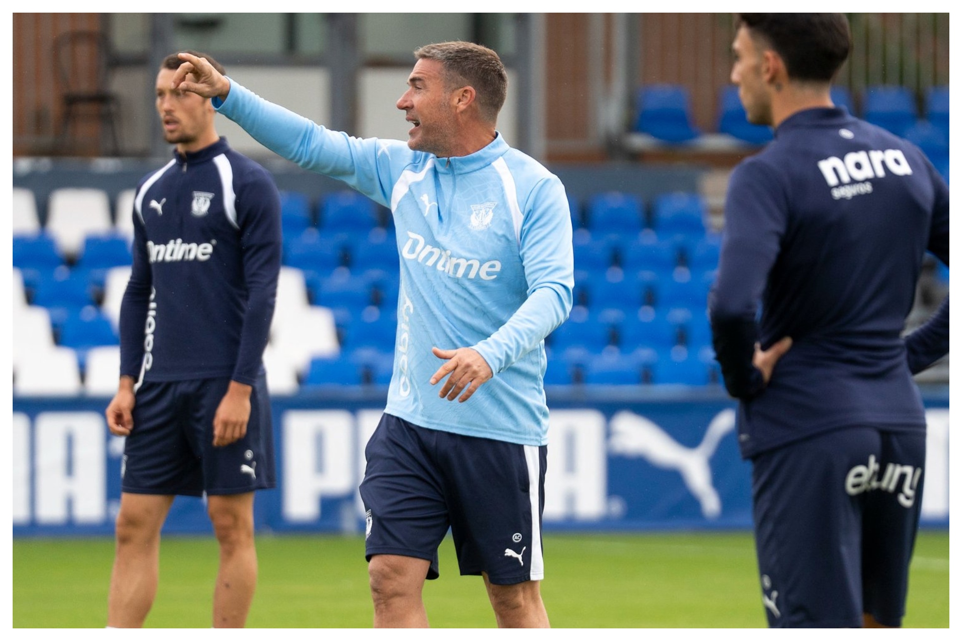 Carrión, durante su primer entrenamiento en la I. D. Butarque CD LEGANÉS
