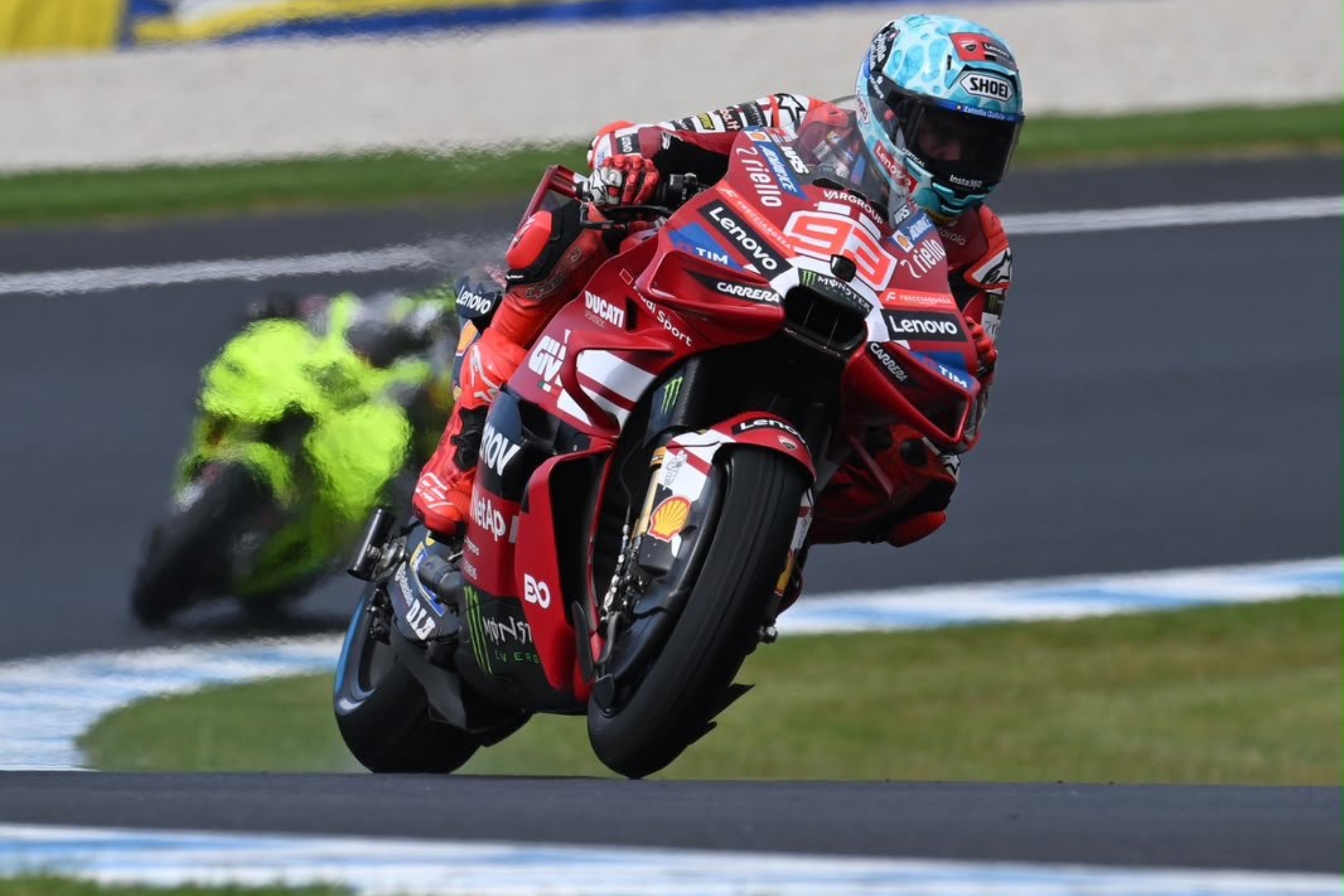 Marc Márquez, hoy en mojado en Phillip Island. MICHELIN