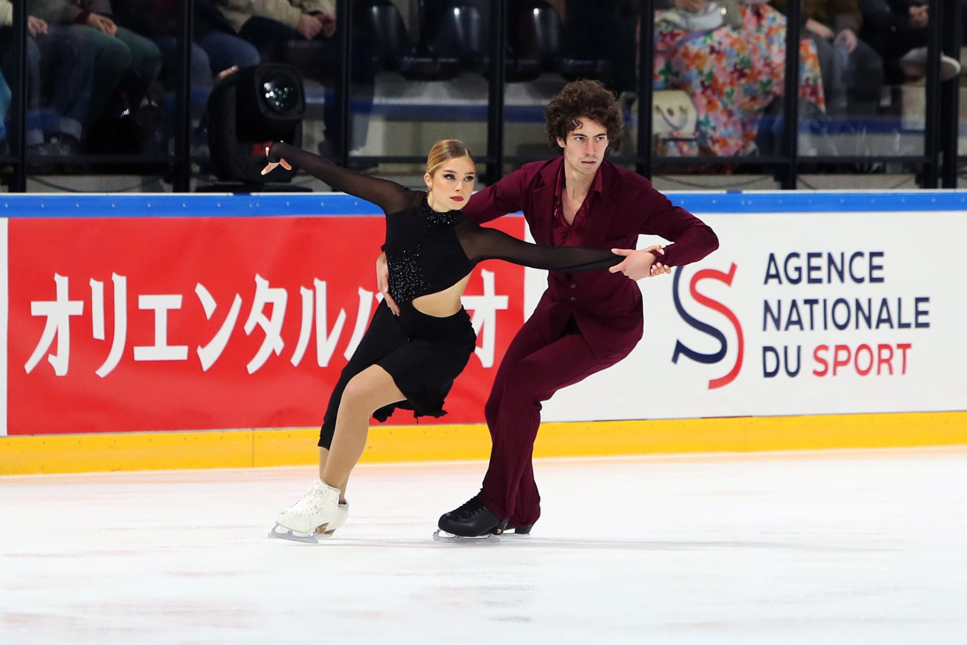 Sofía Val y Asaf Kazimov, en la danza libre del Gran Prix de Angers. Seán Gillis