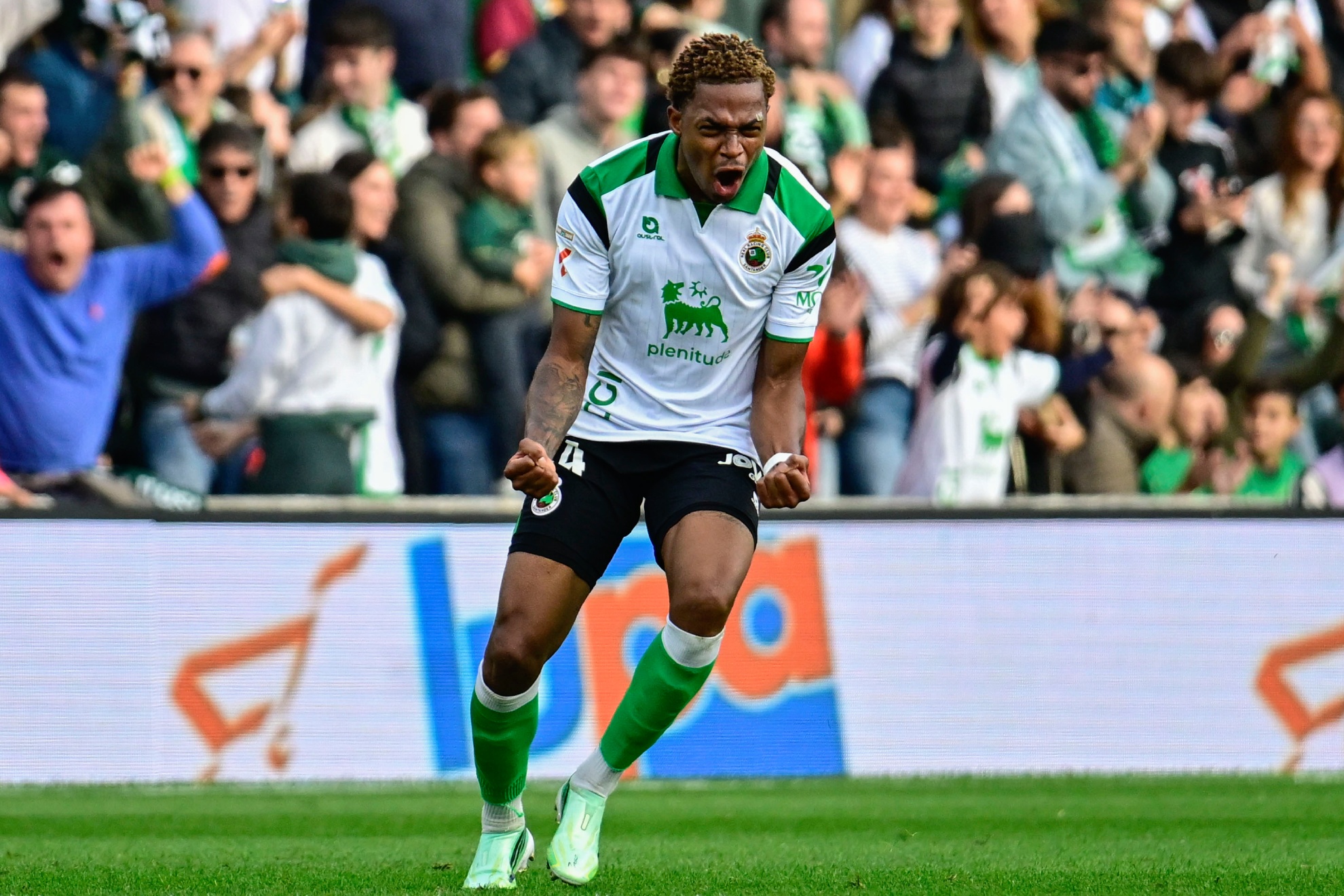 Belocian celebra su gol ante el Espanyol.