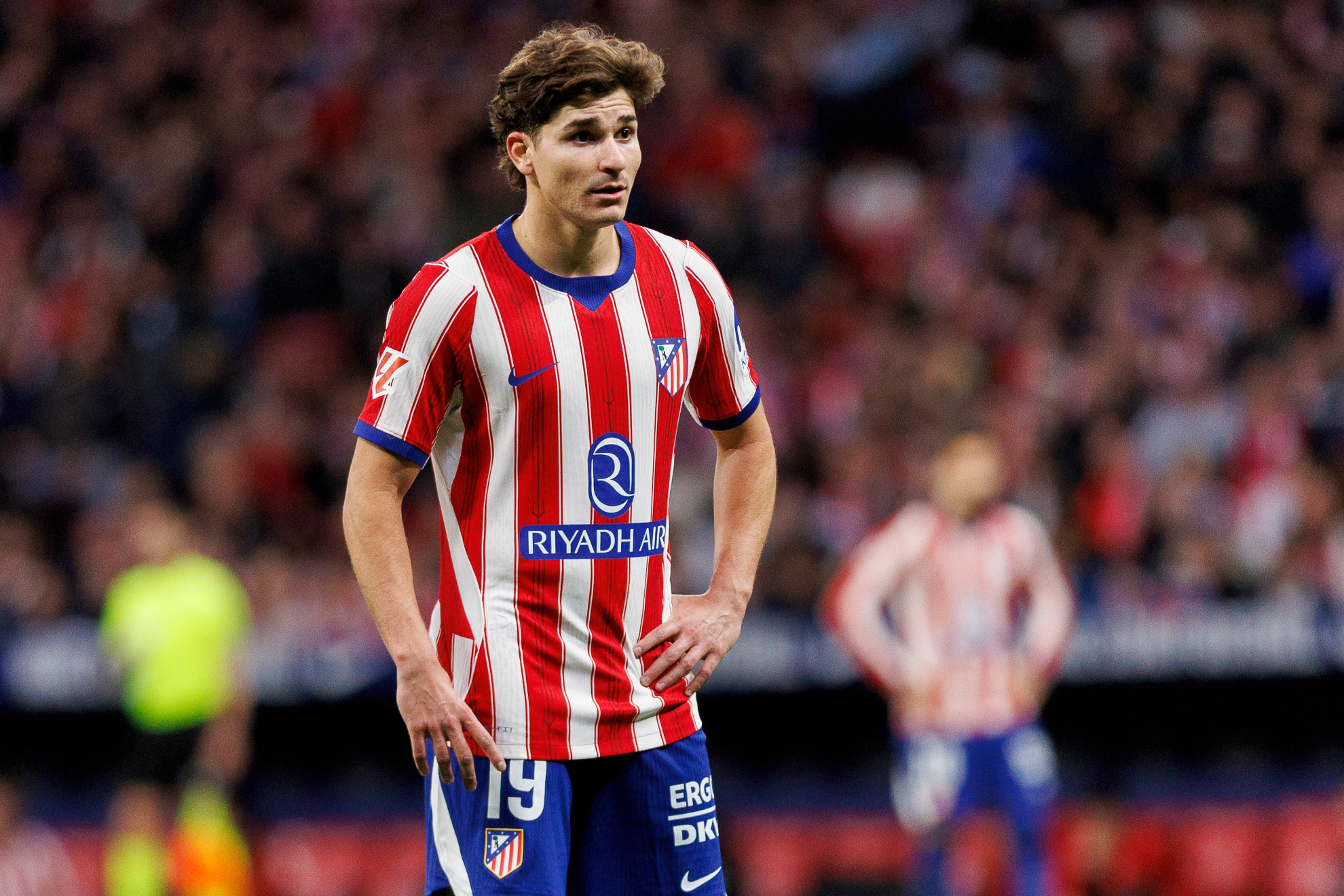 Julián Alvarez, durante el partido contra el Deportivo. Apo Caballero