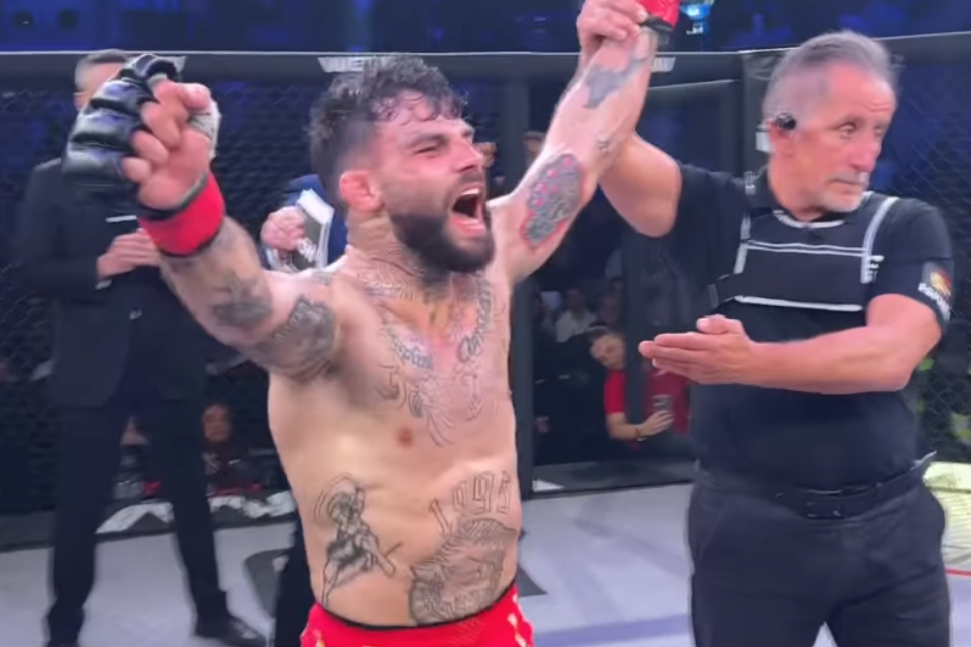 Ander Sánchez tras ganar en WOW 33 Vitoria. WOW FC.