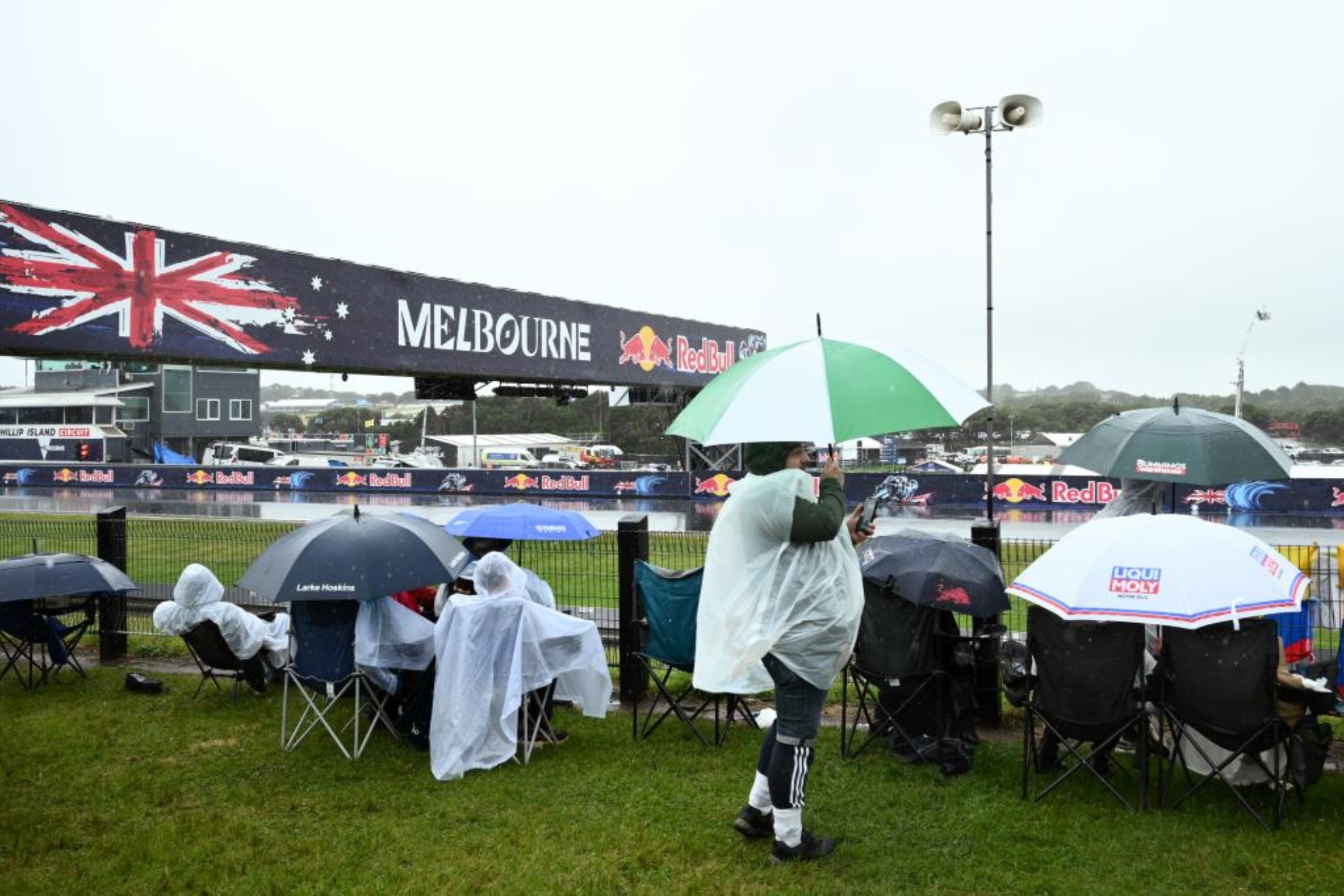 La lluvia, en Phillip Island, hoy. EFE