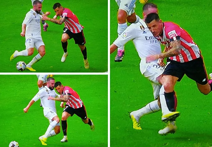Acción de Carvajal con Yuri en 2023.
