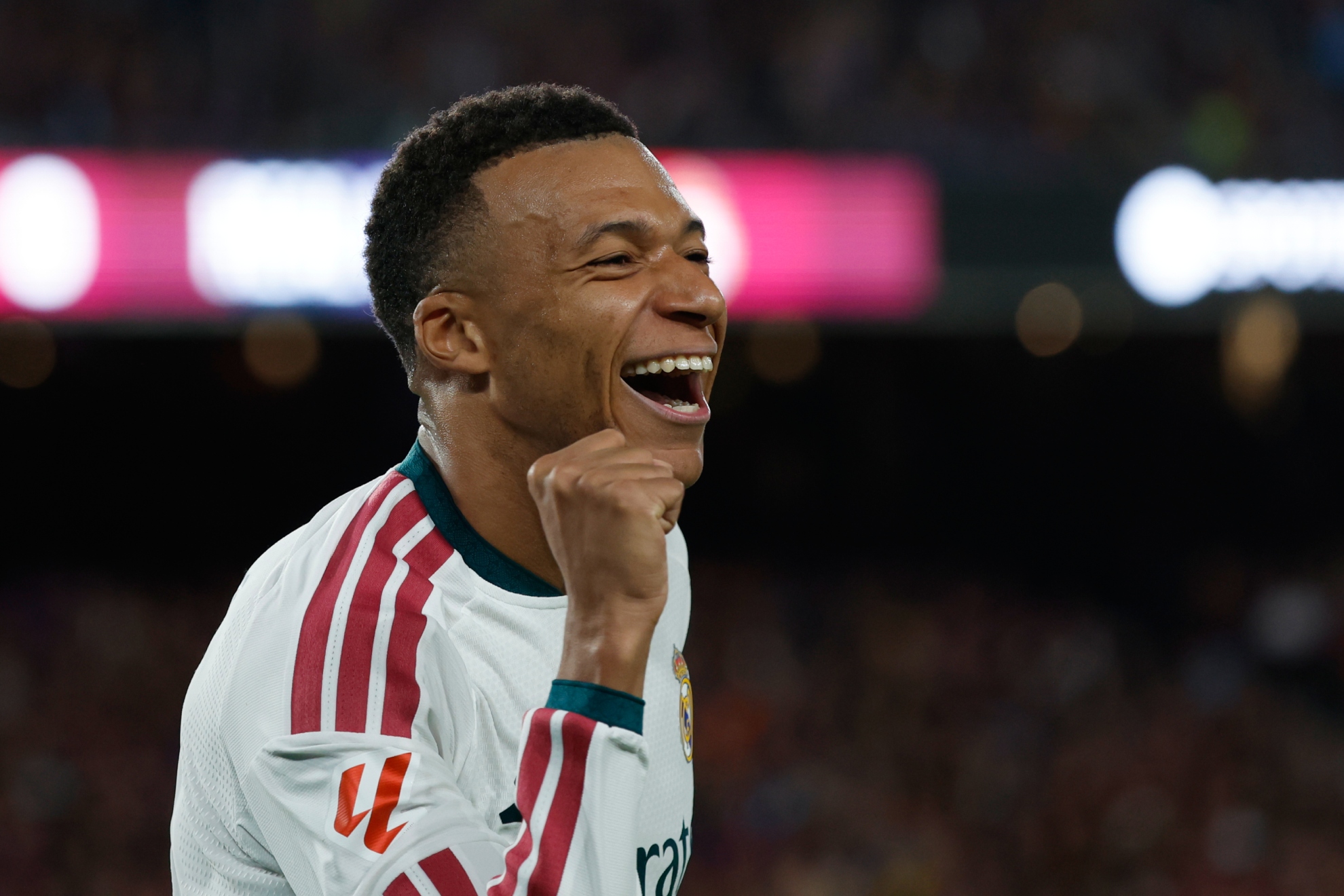 Mbappé, celebrando el 0-1. LaPresse