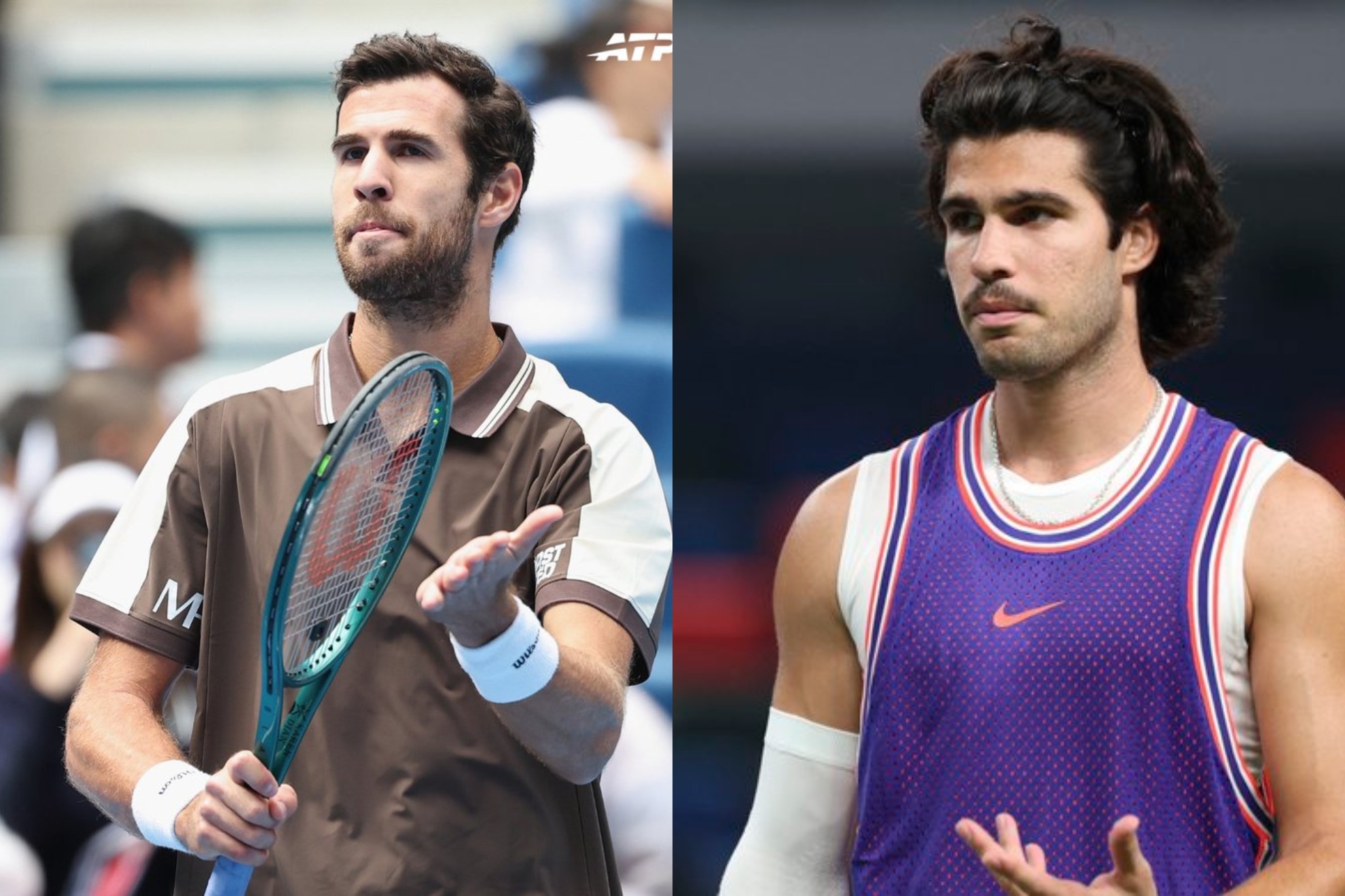 Khachanov y Alcaraz, frente a frente.