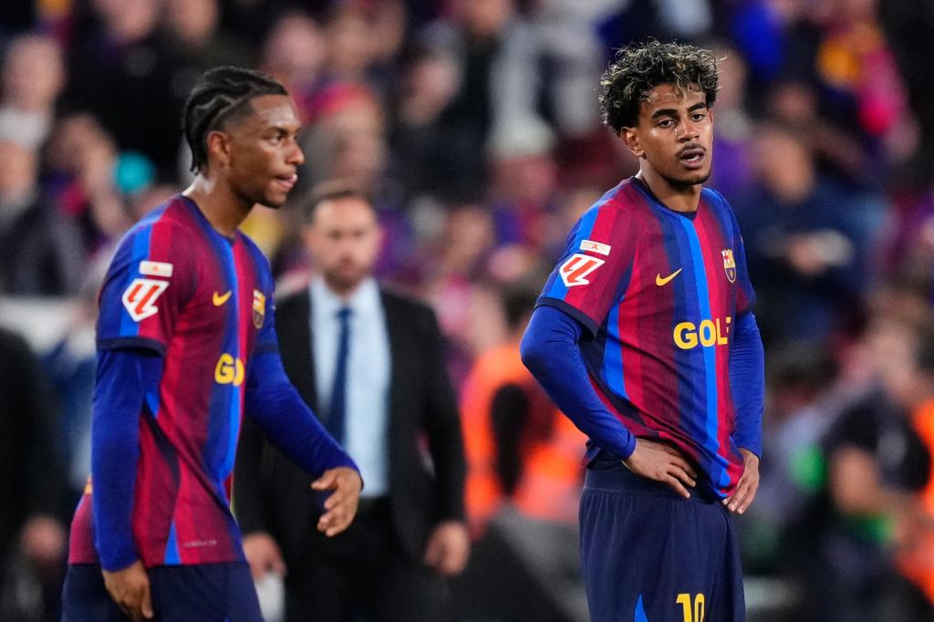 Lamine y Balde tras la derrota en el Clásico.