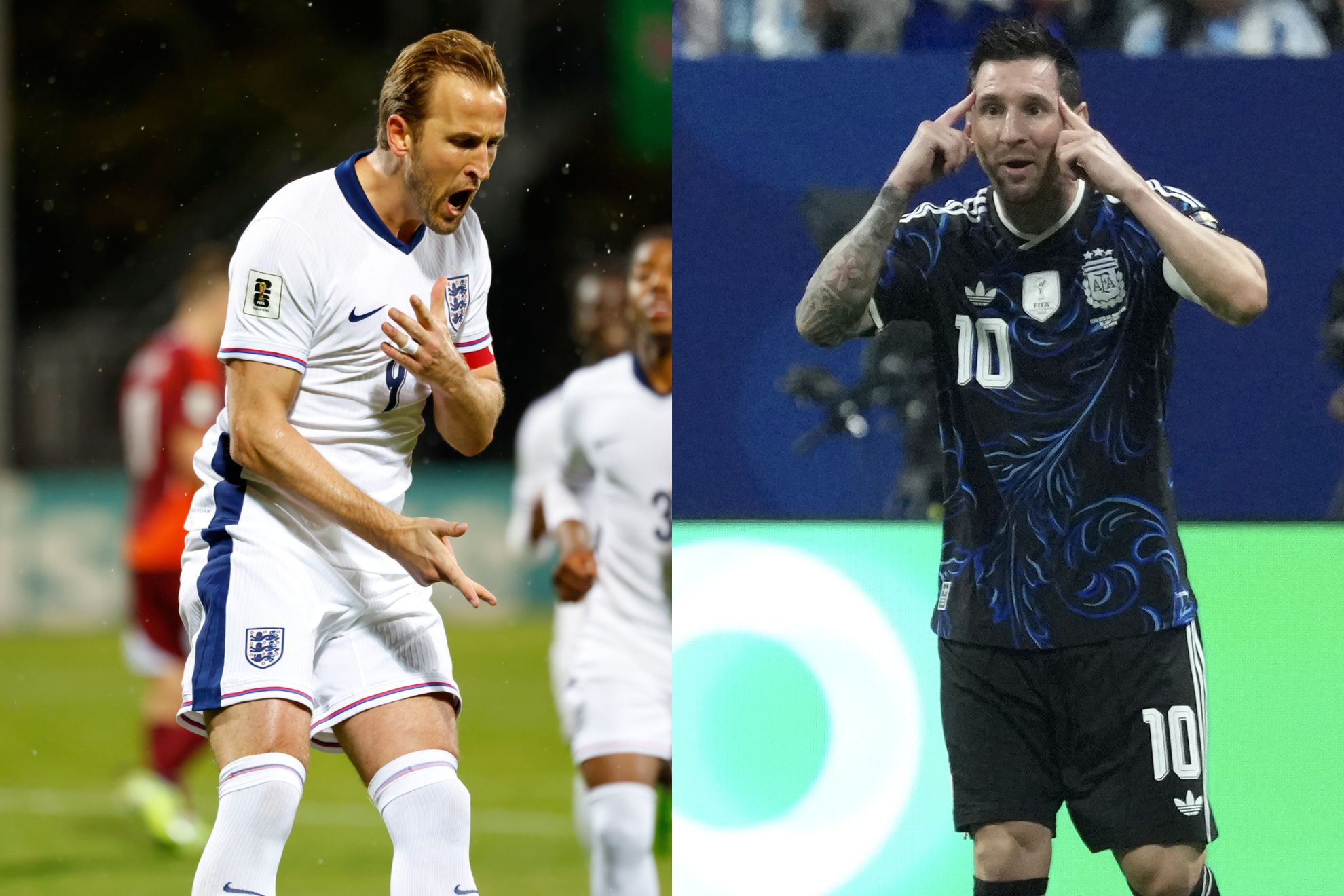 Harry Kane y Leo Messi