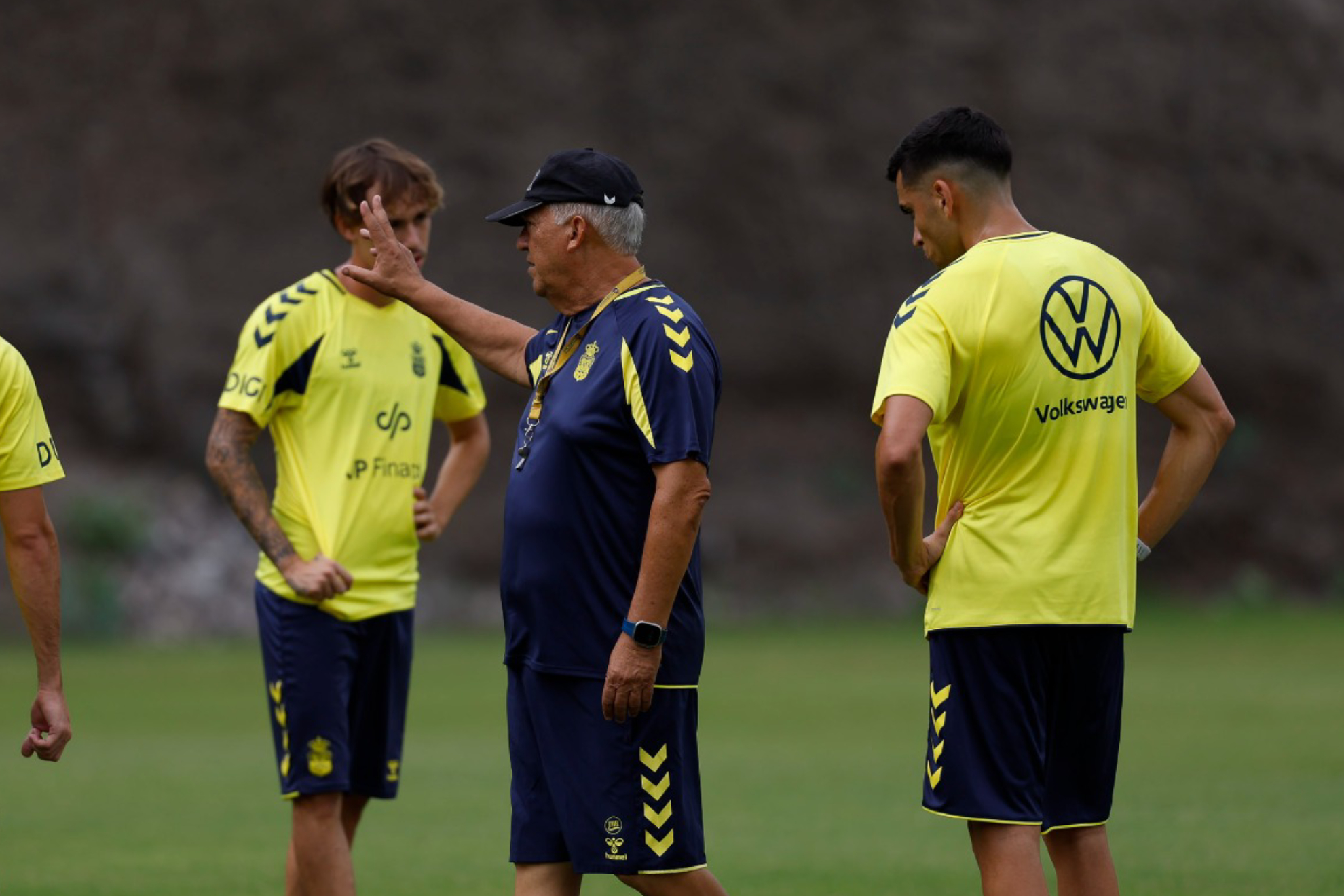 Juan Manuel Rodríguez, en un entrenamiento de Las Palmas. UD LAS PALMAS