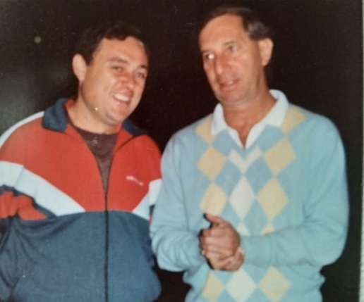 Esteban Castellanos, junto a Bilardo