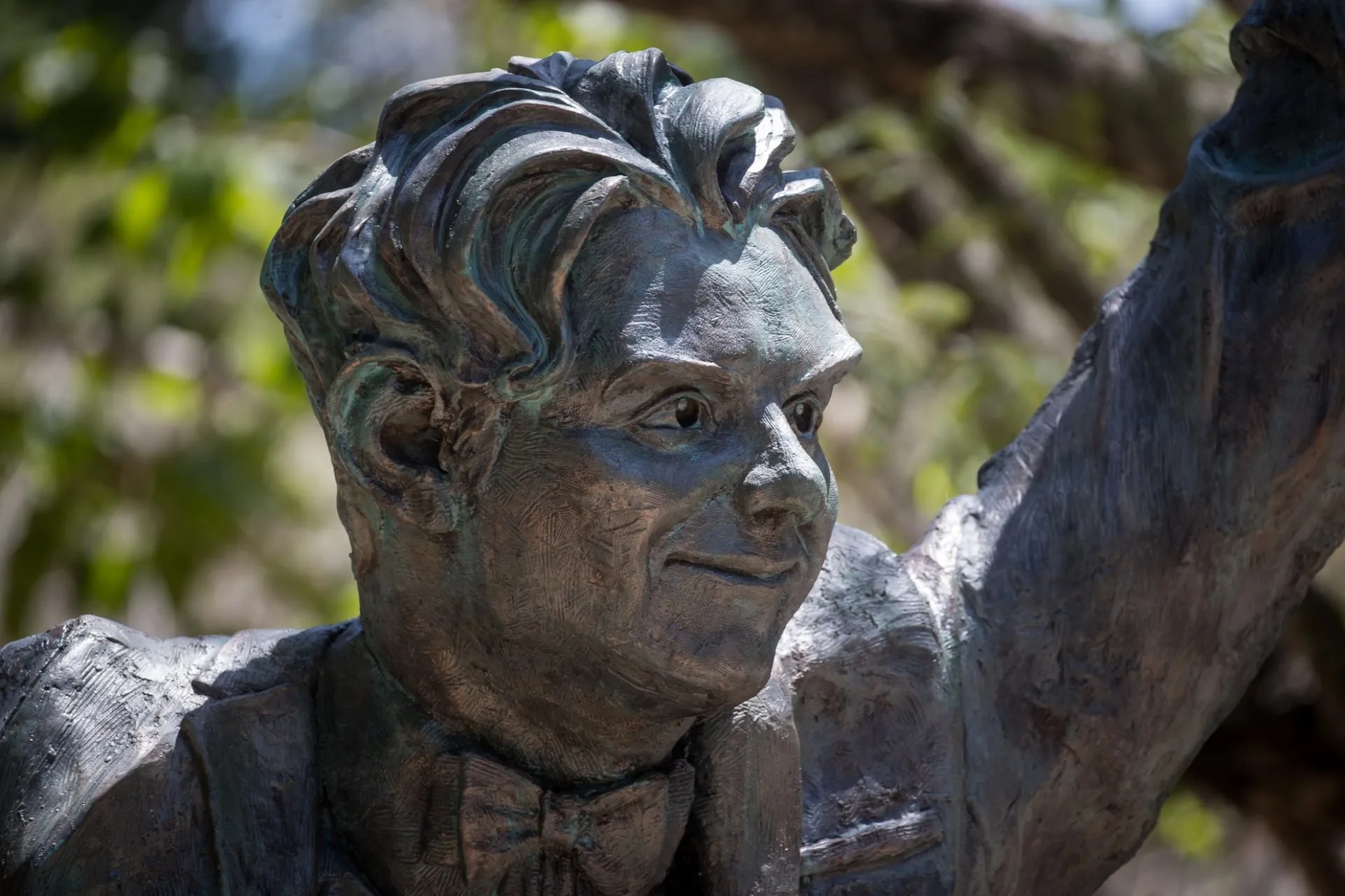 Fotografía de una escultura del poeta español Federico García Lorca. EFE