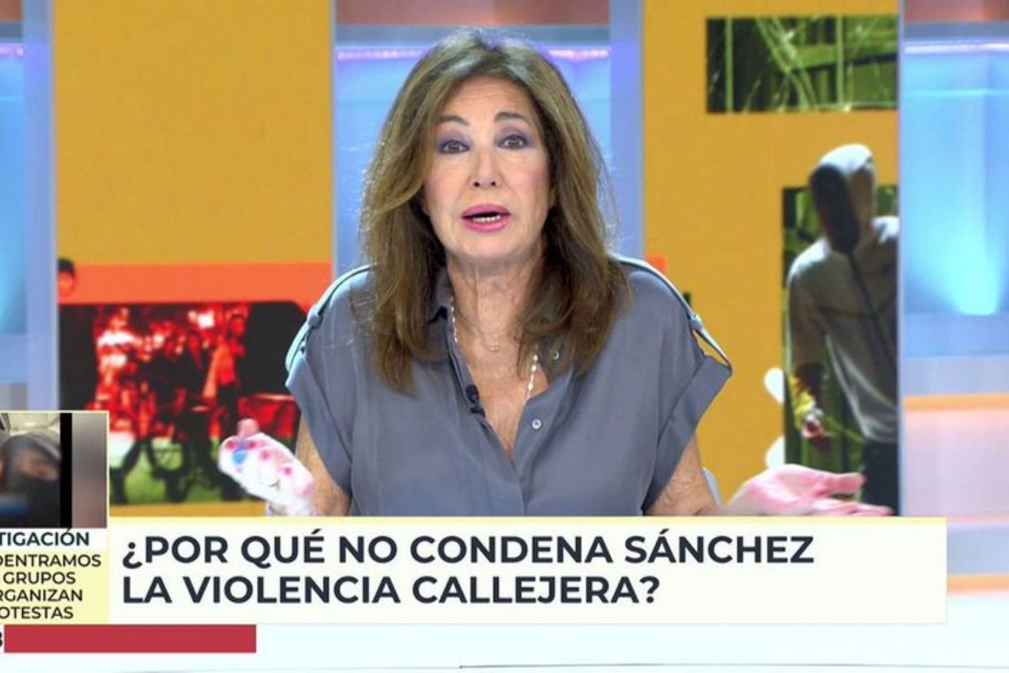 Ana Rosa Quintana pide el desalojo de la acampada de Sol