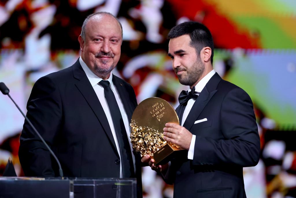 Pere Romeu durante la entrega del premio a mejor entrenador masculino del año.