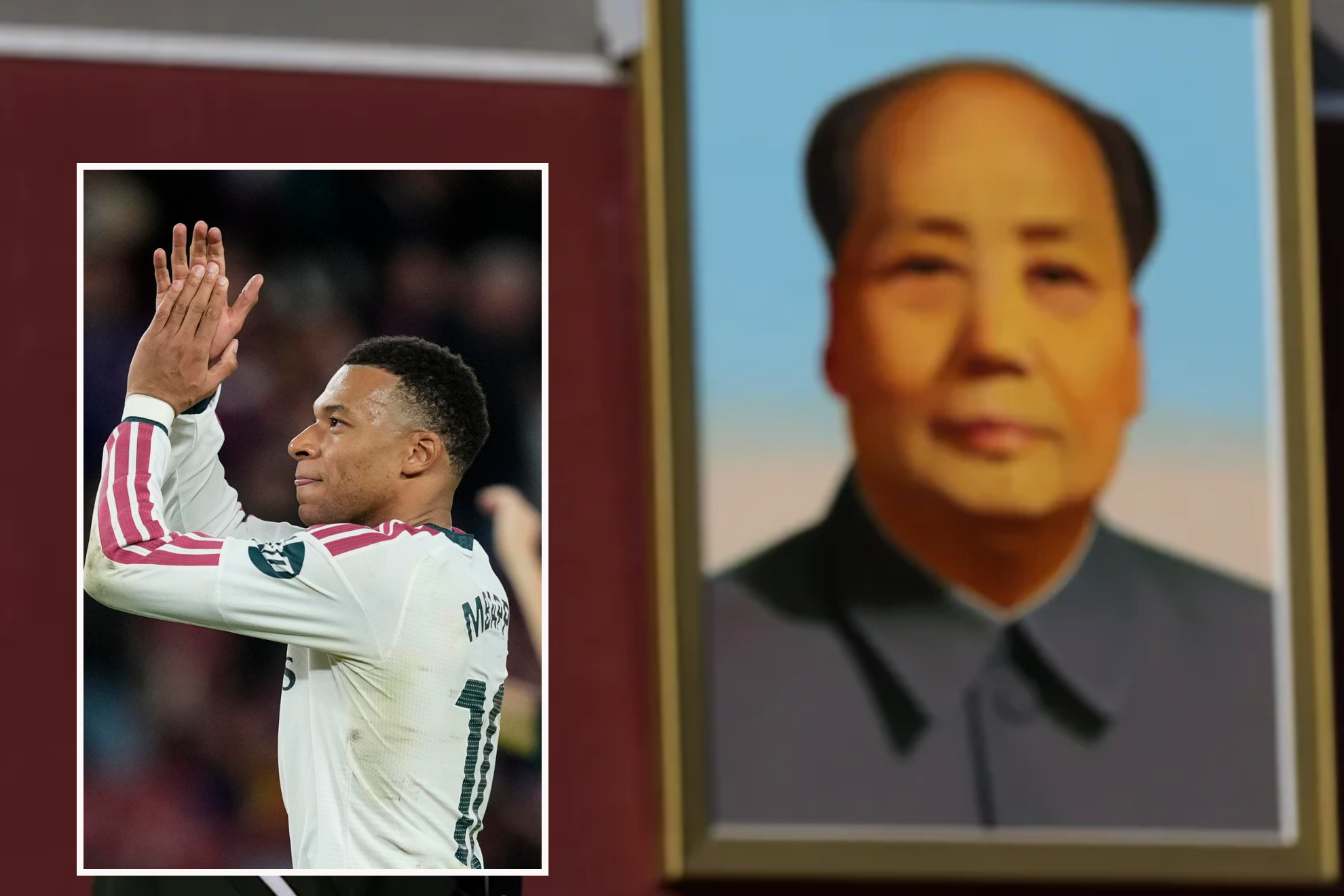 Mbappe izquierda, Mao Zedong derecha EFE