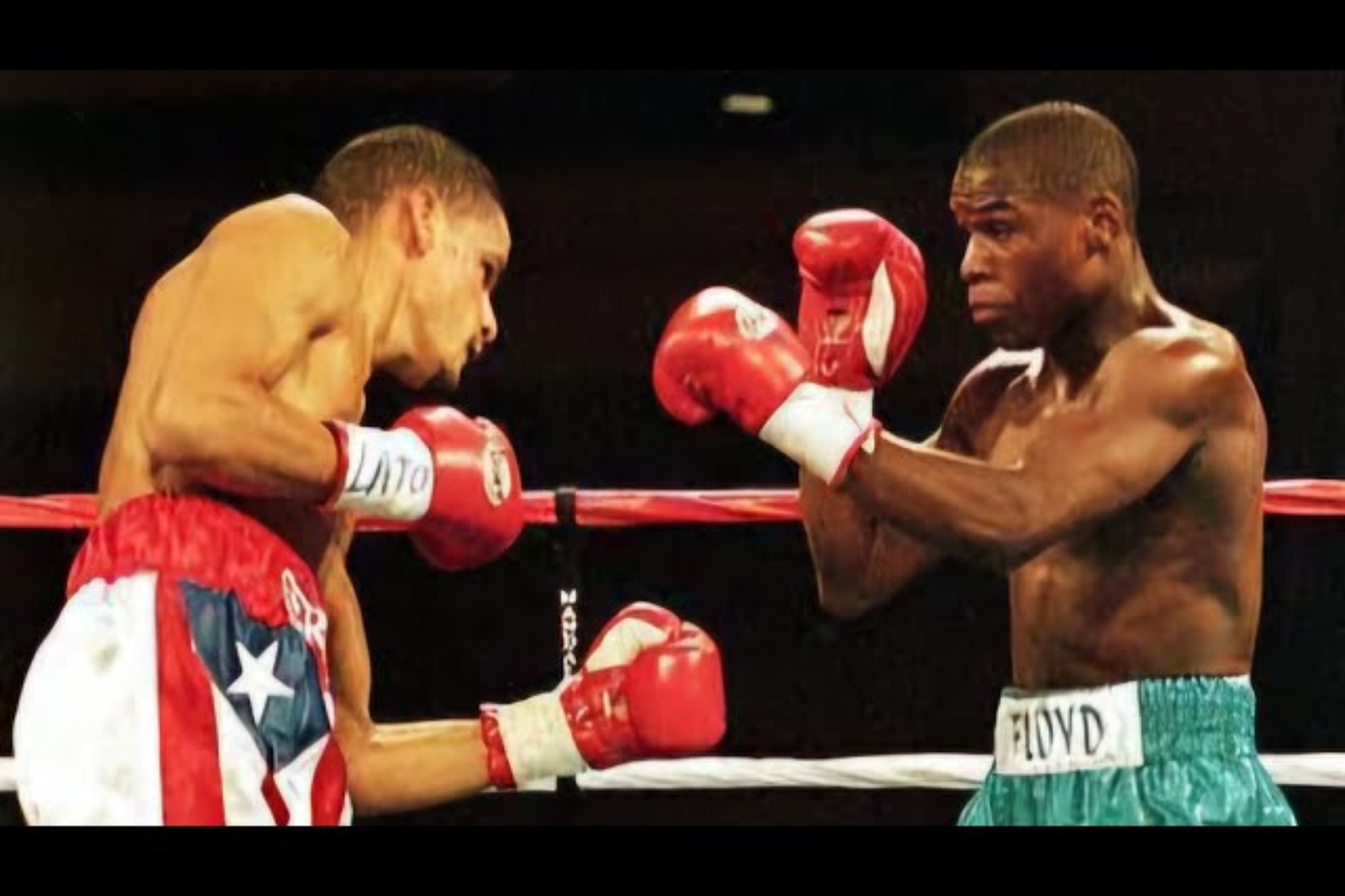 Carlos Gerena durante su combate contra Floyd Mayweather Jr. en el Mandalay Bay Resort & Casino, en Las Vegas.