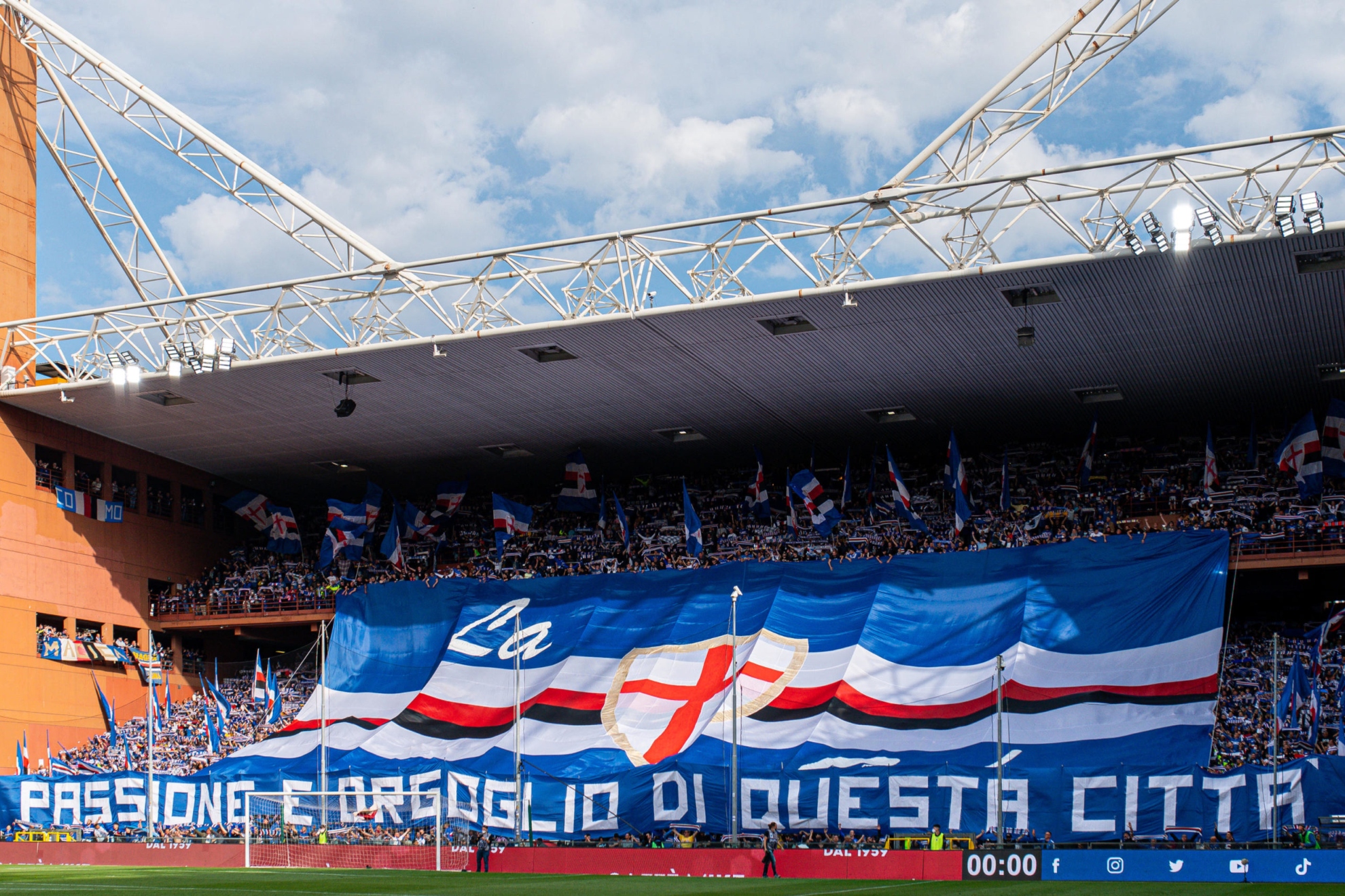 Imagen de la Curva de la Sampdoria en Marassi. SAMPDORIA.