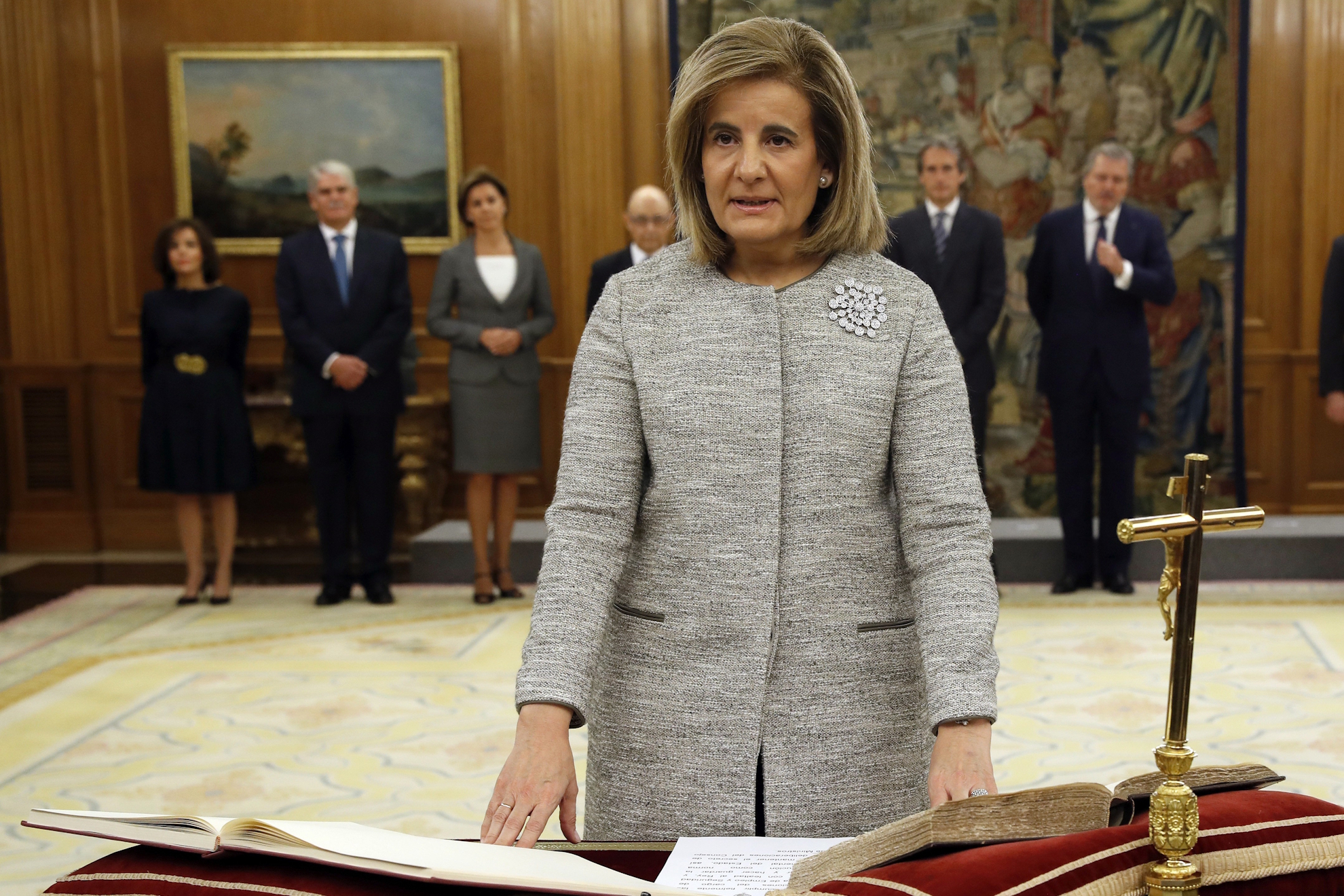 La exministra de Empleo y Seguridad Social, Fátima Báñez, en 2016. Getty