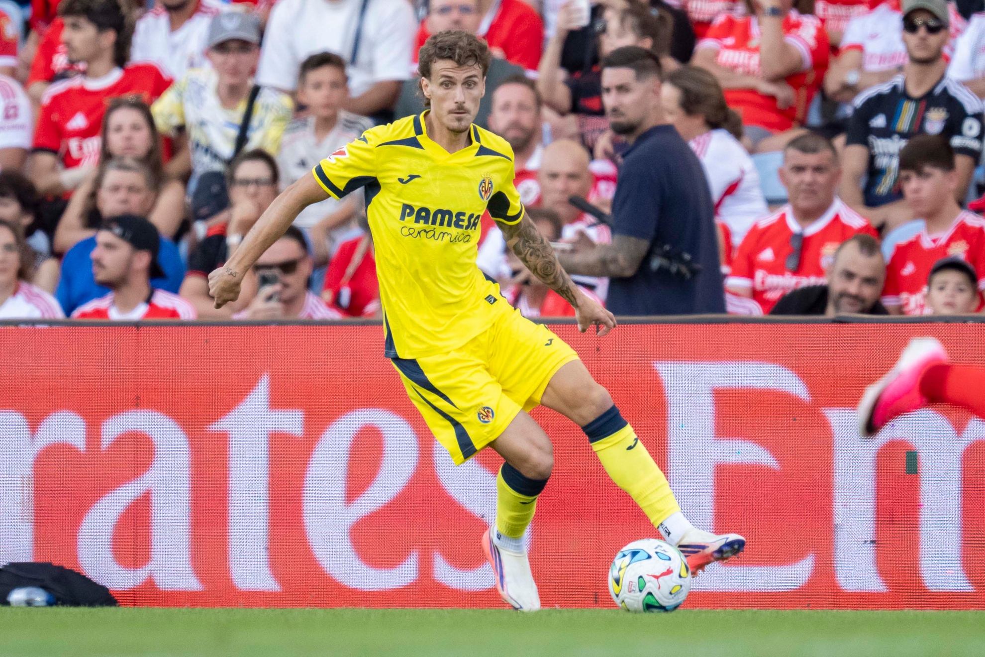Carlos Romero durante un partido del Villarreal. VCF