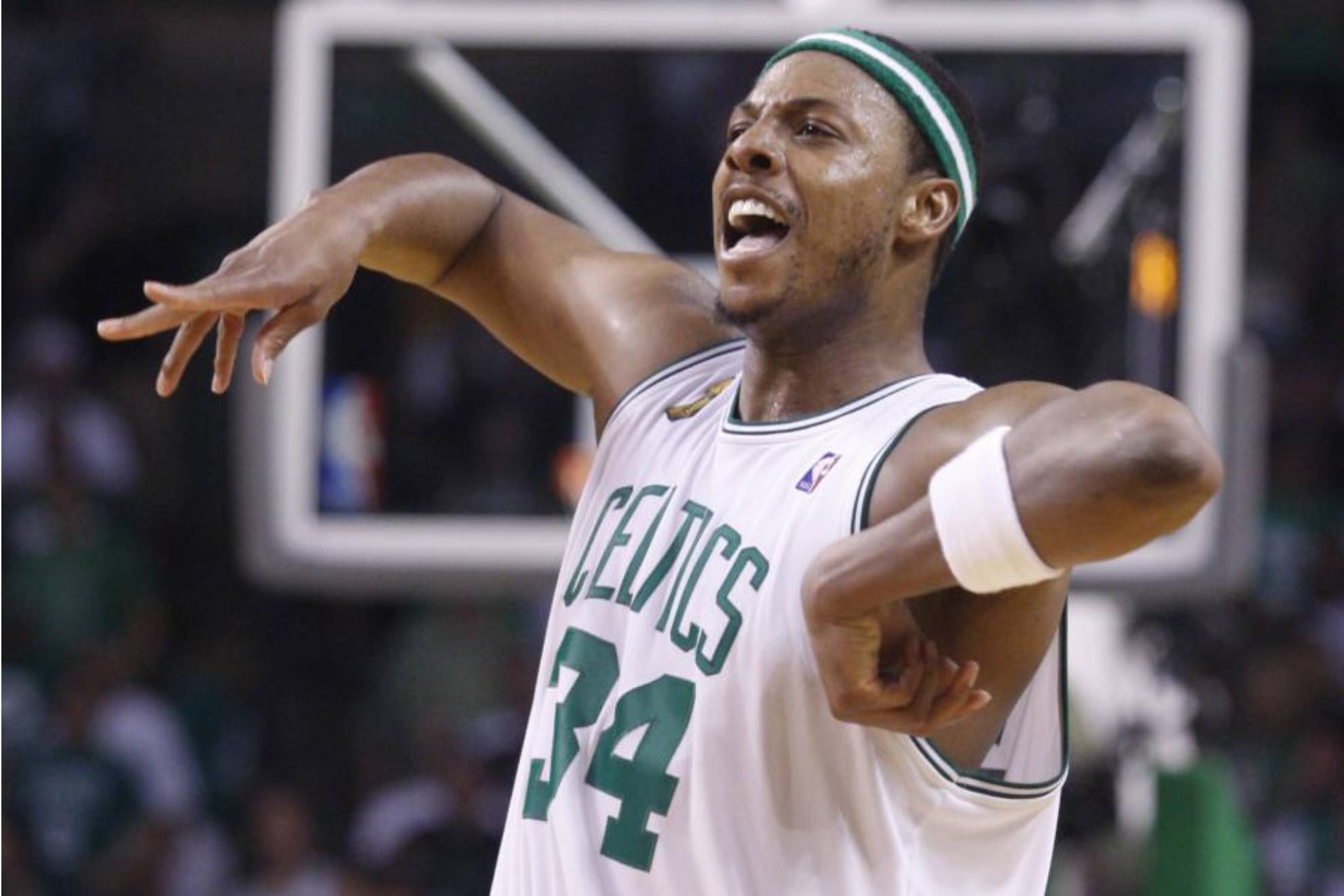 Paul Pierce celebra una canasta de los Celtics. RAFA CASAL